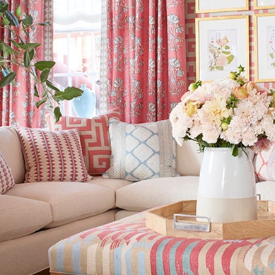 Thibaut Austin Striped Pillow in Spa Blue. High End Pillows, Euro Sham Covers Spa Blue, Designer Pillows, Lumbar Striped Pillow Aqua Blu.