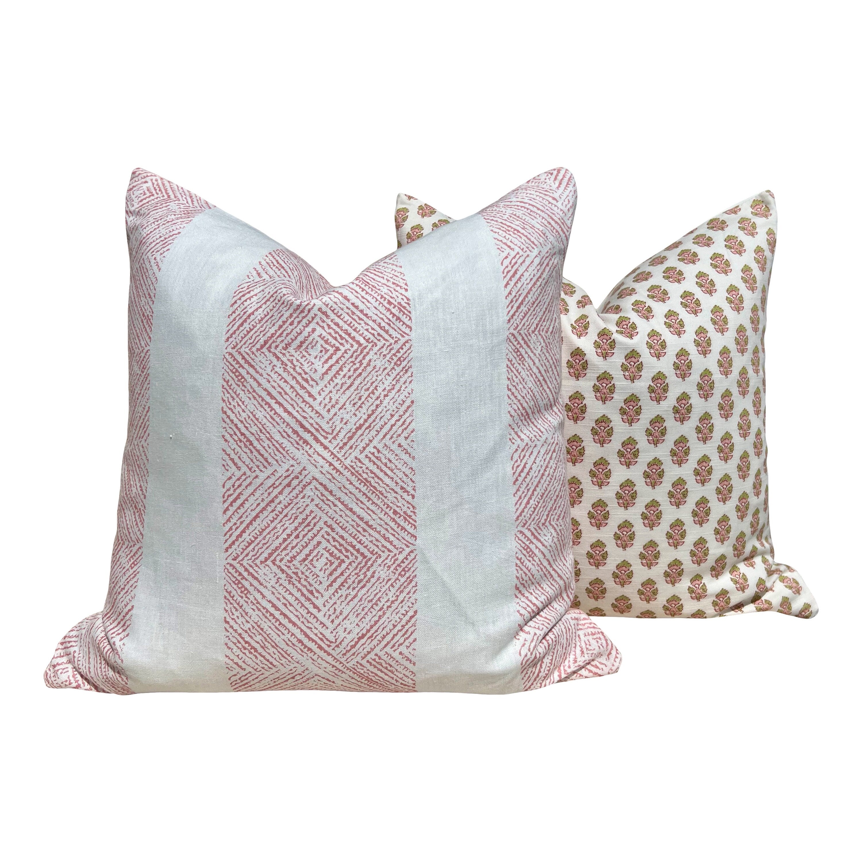 Winter Bud Floral Pillow in Blush. Designer Pillows, High End Pillow Floral Covers, Euro Sham Case 26"X26", Accent Blush Lumbar Pillows