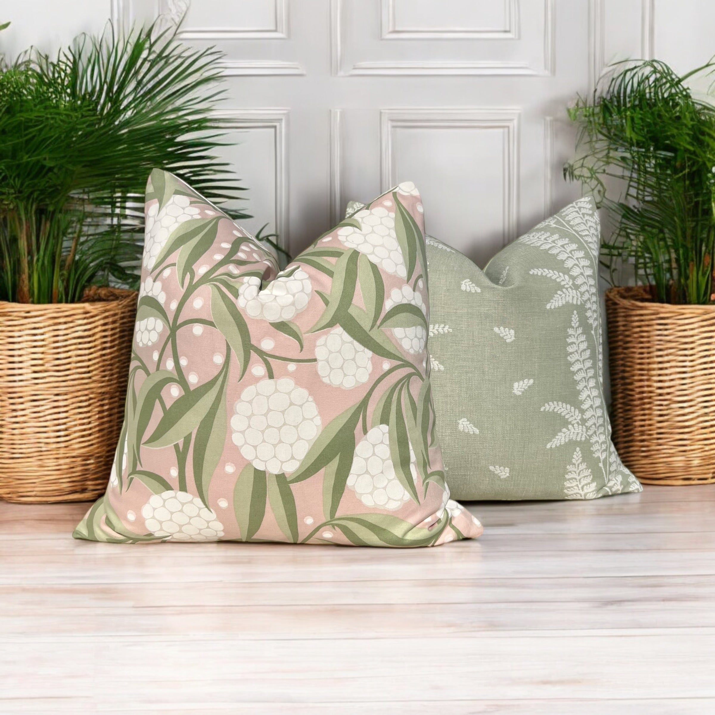 Thibaut Ensbury Fern Woven Pillow - Sage Green