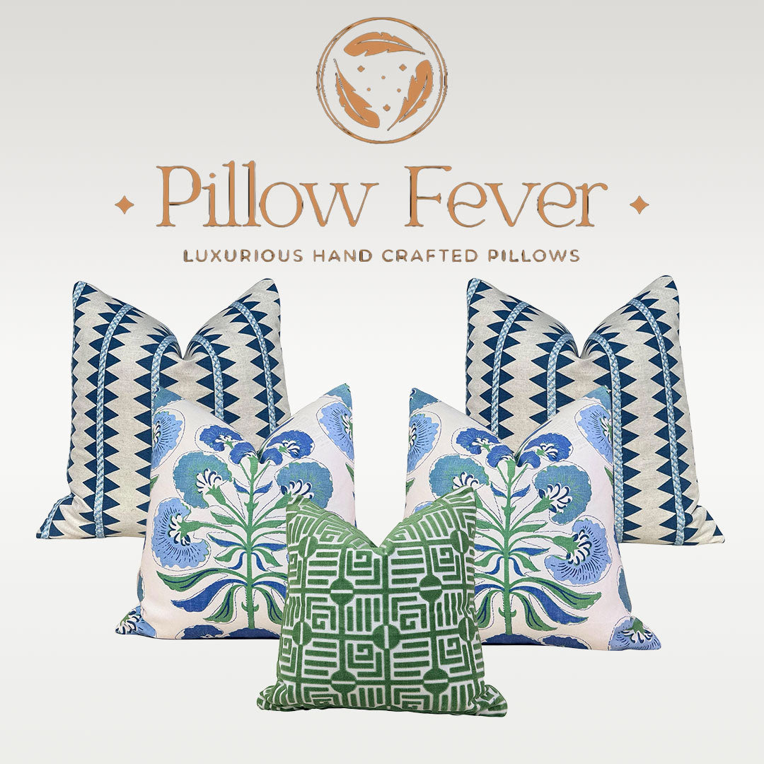 Thibaut Tybee Tree Pillow - Blue, Green