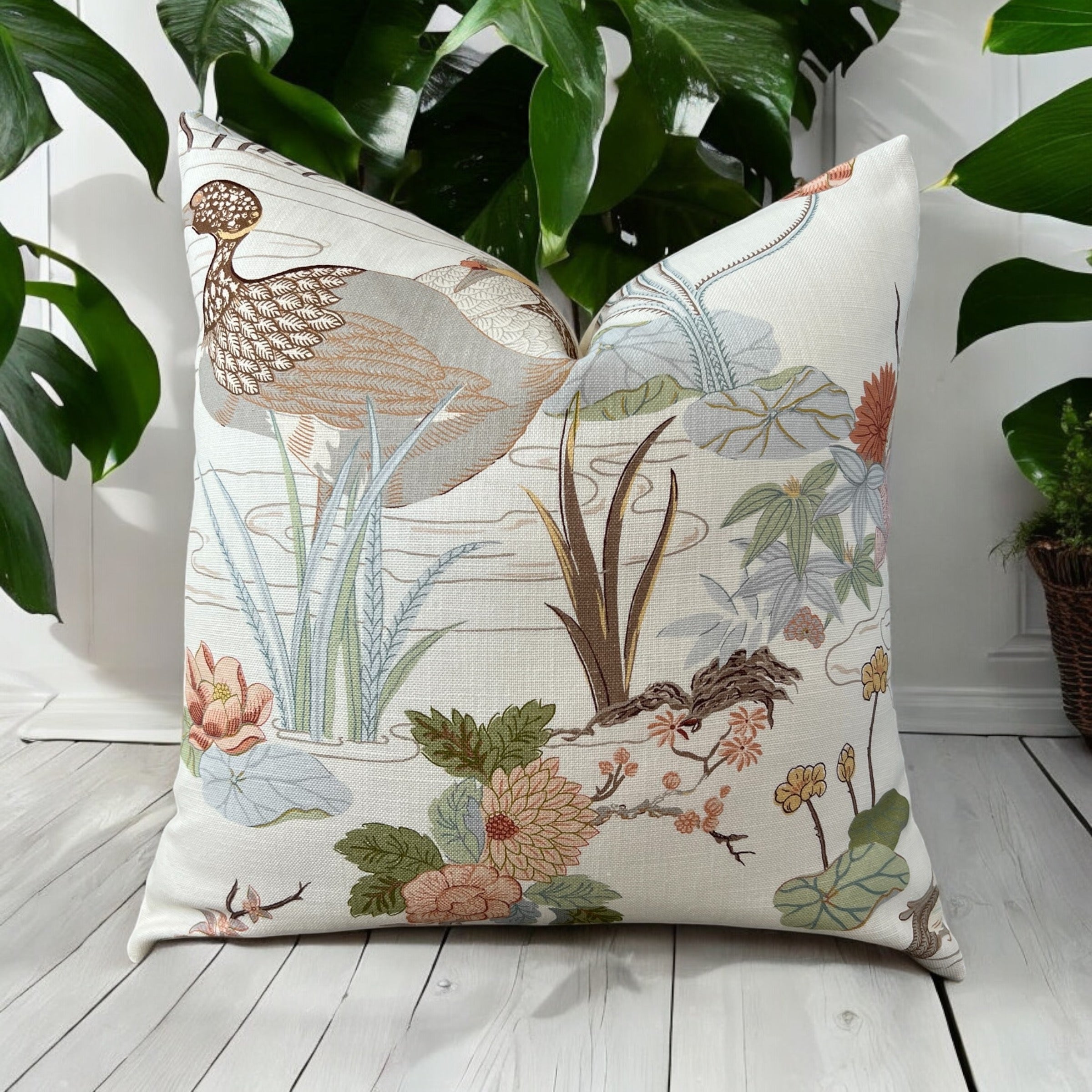 Lee Jofa Luzon Linen Pillow in Apricot.