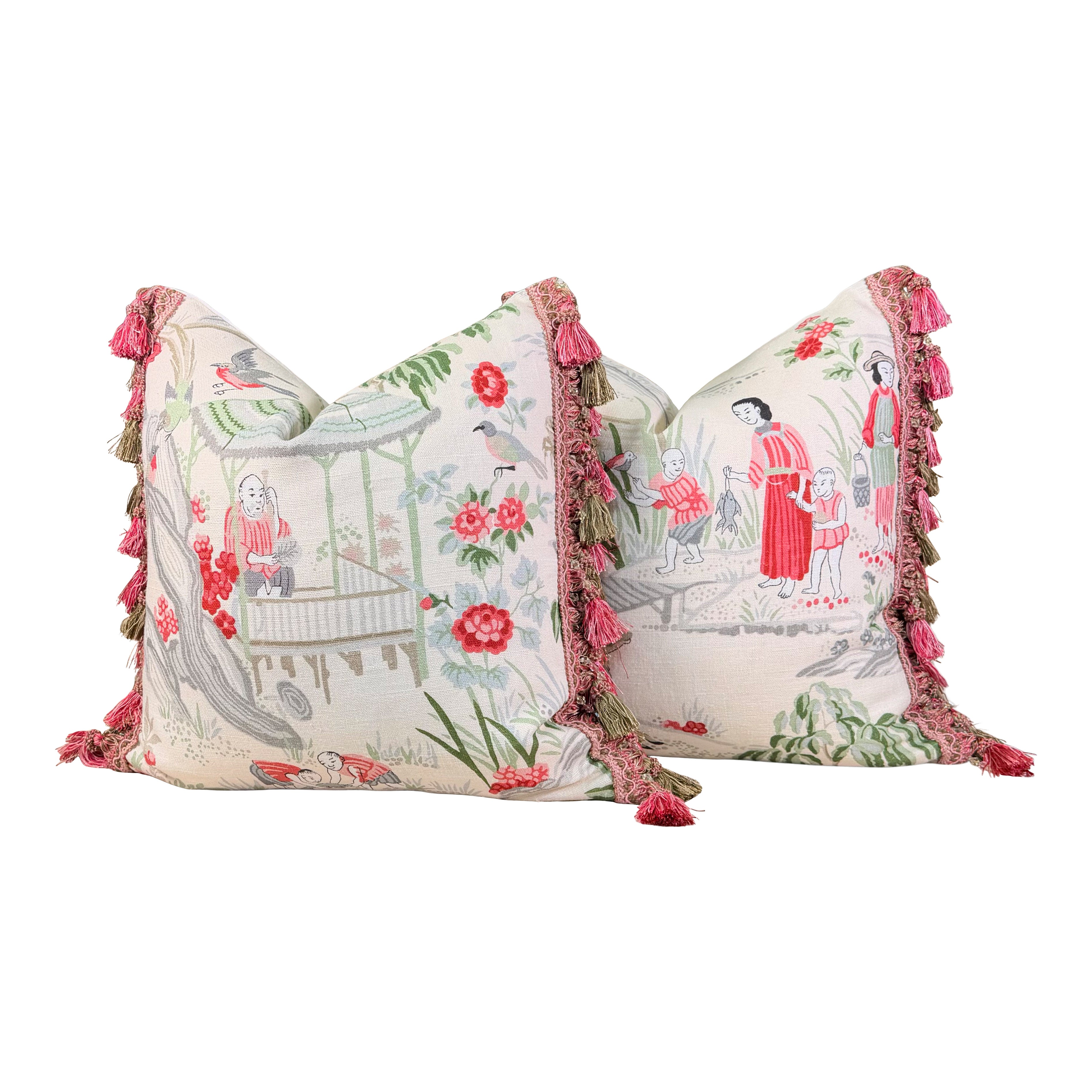 Schumacher Yangtze River Pillow - Cream