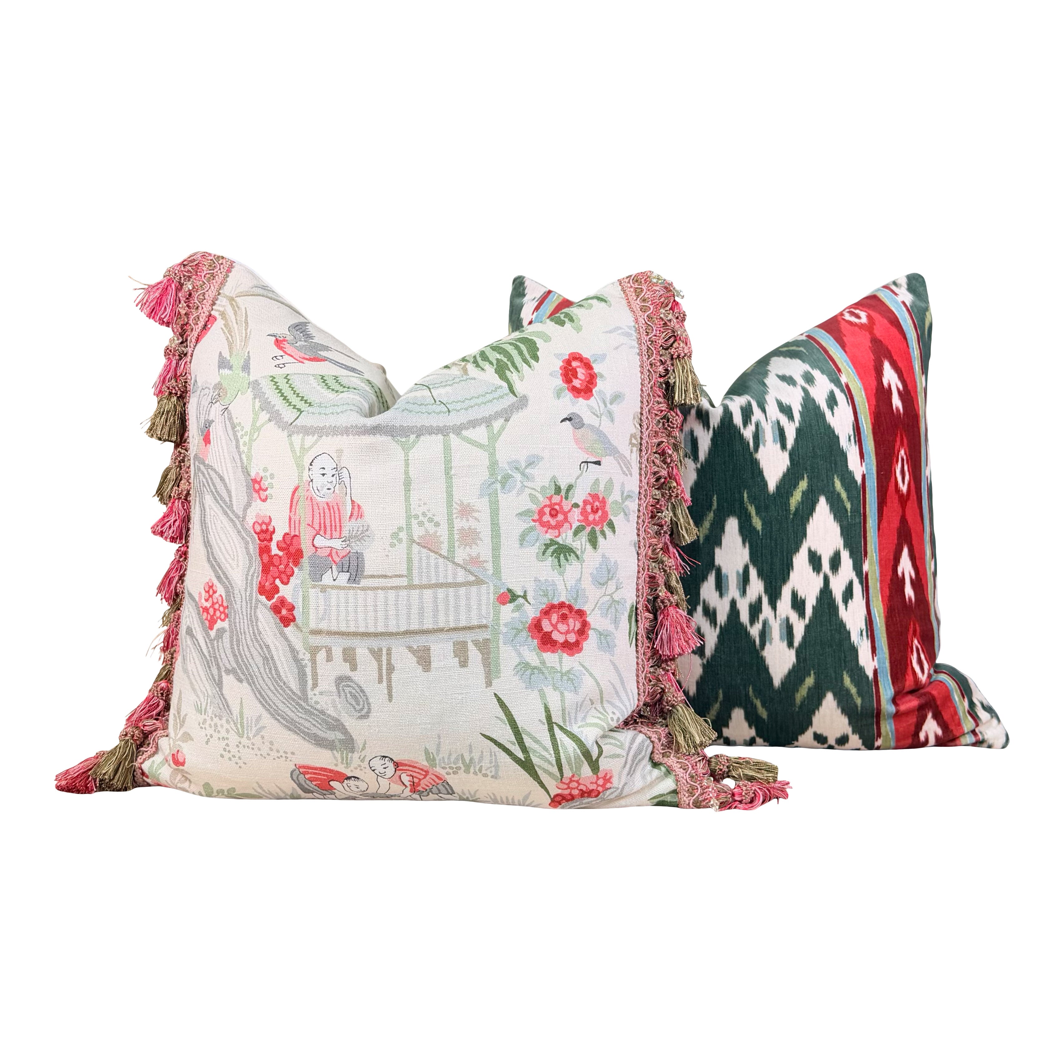 Schumacher Yangtze River Pillow - Cream
