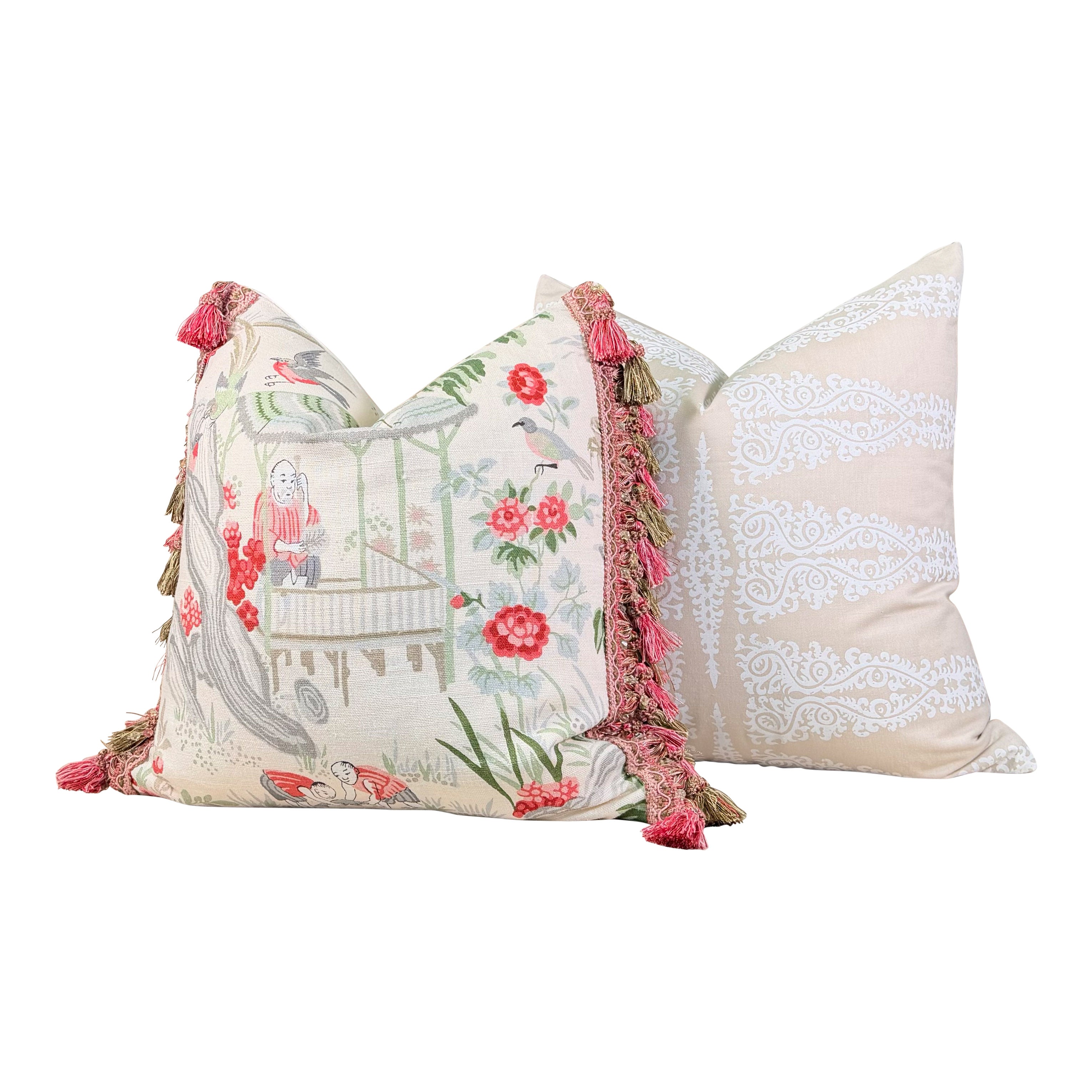 Schumacher Yangtze River Pillow - Cream
