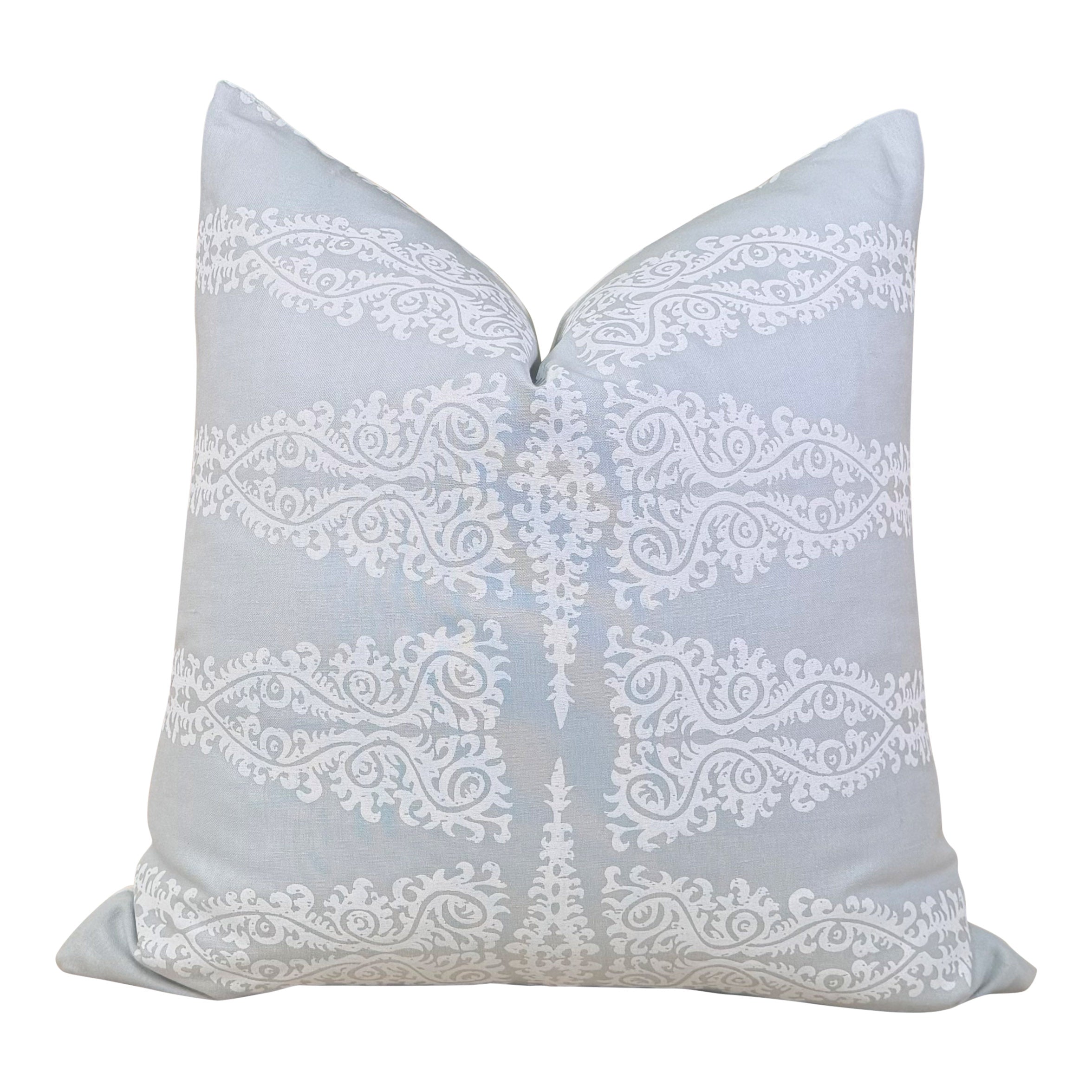 Thibaut Ellery Stripe - White on Soft Blue