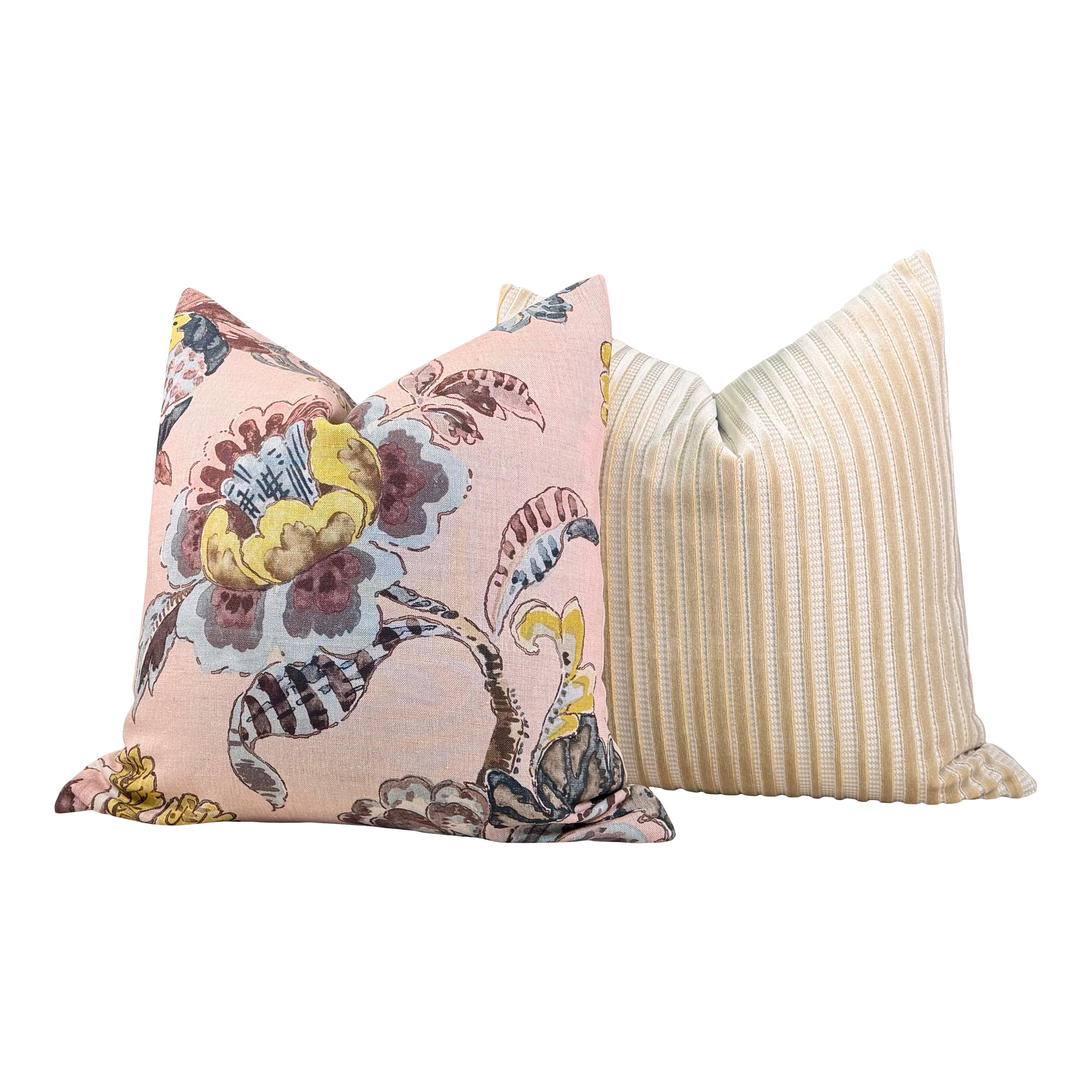 Ann French Stockbridge Linen Pillow - Blush