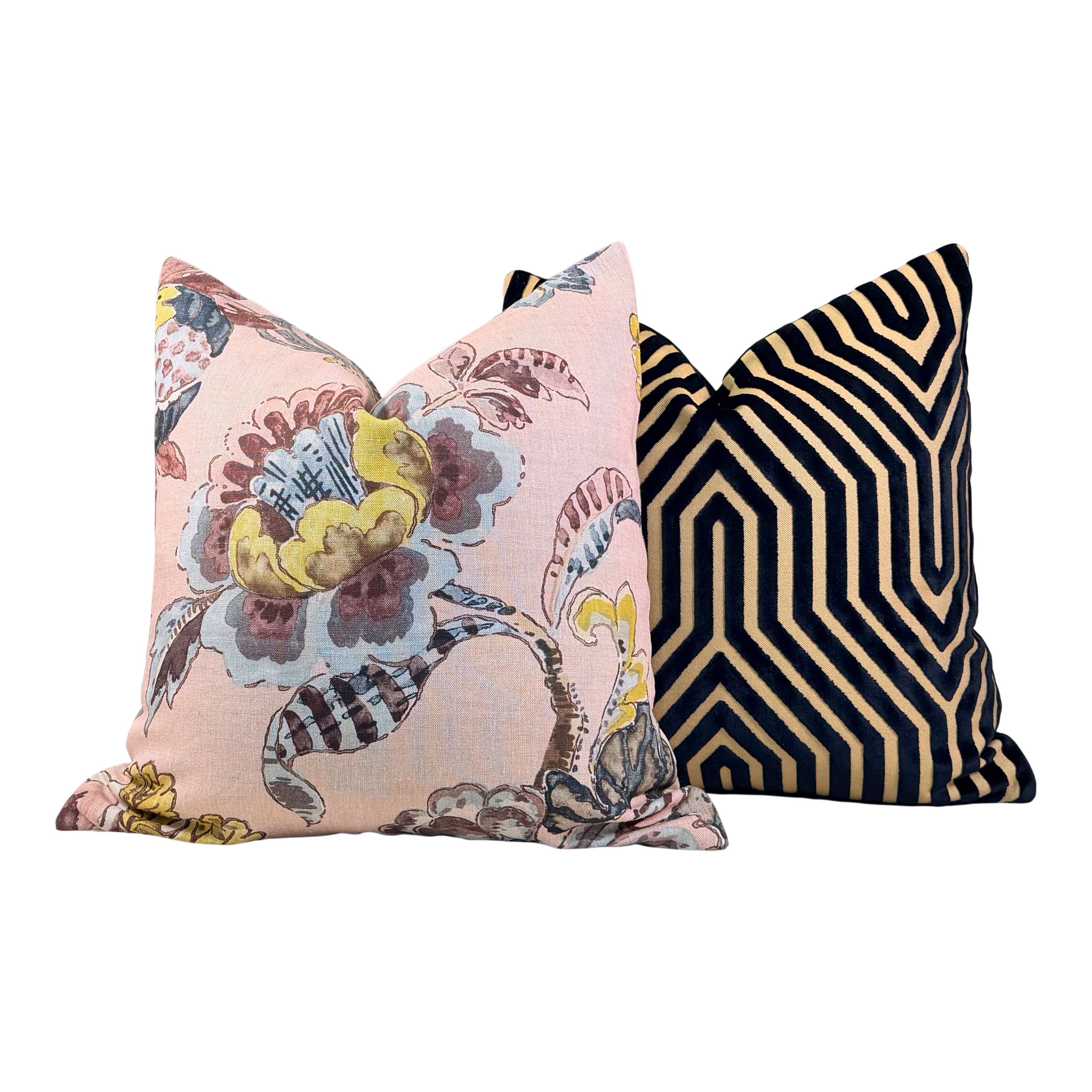 Ann French Stockbridge Linen Pillow - Blush
