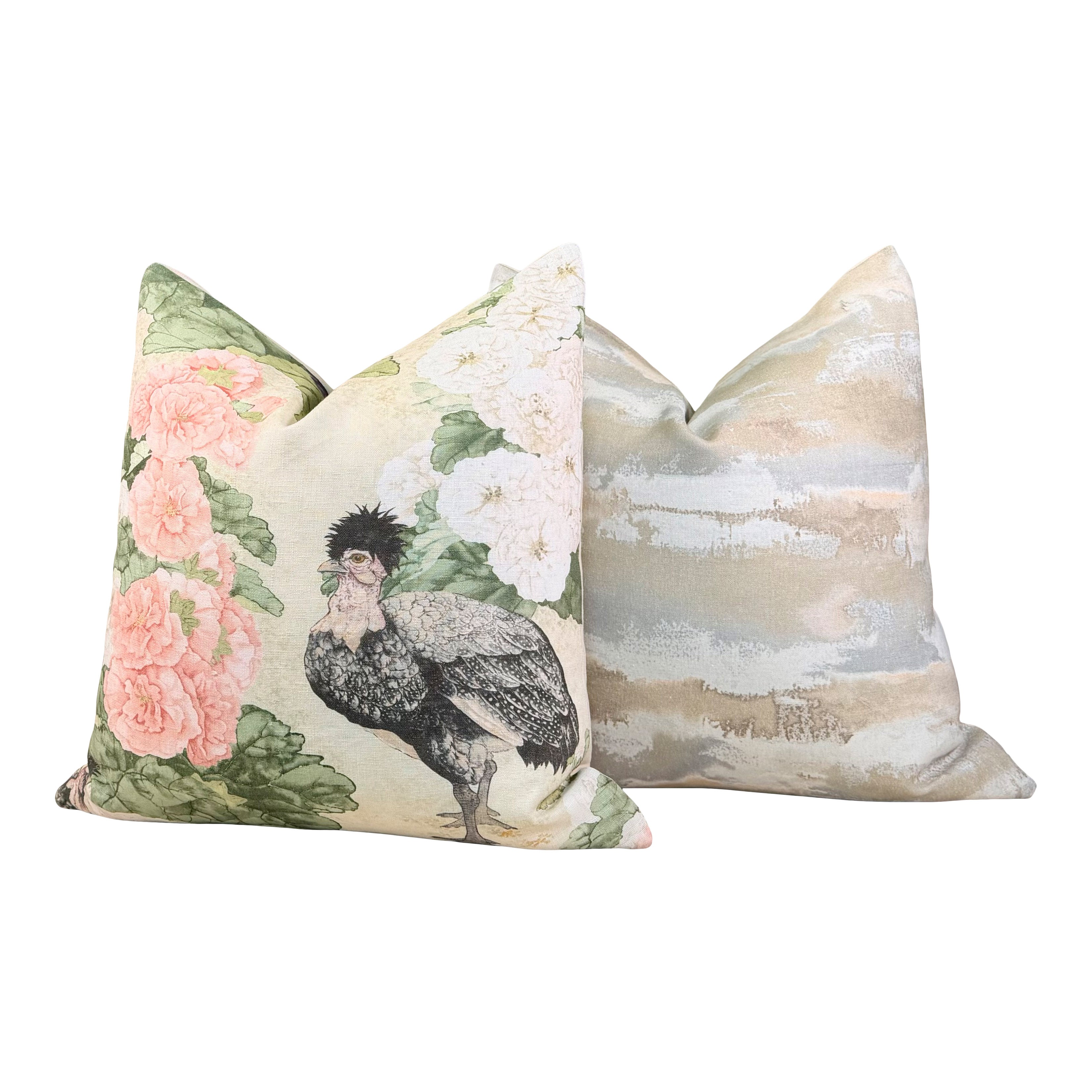 Thibaut Silver Lining  Pillow - Blush, Beige