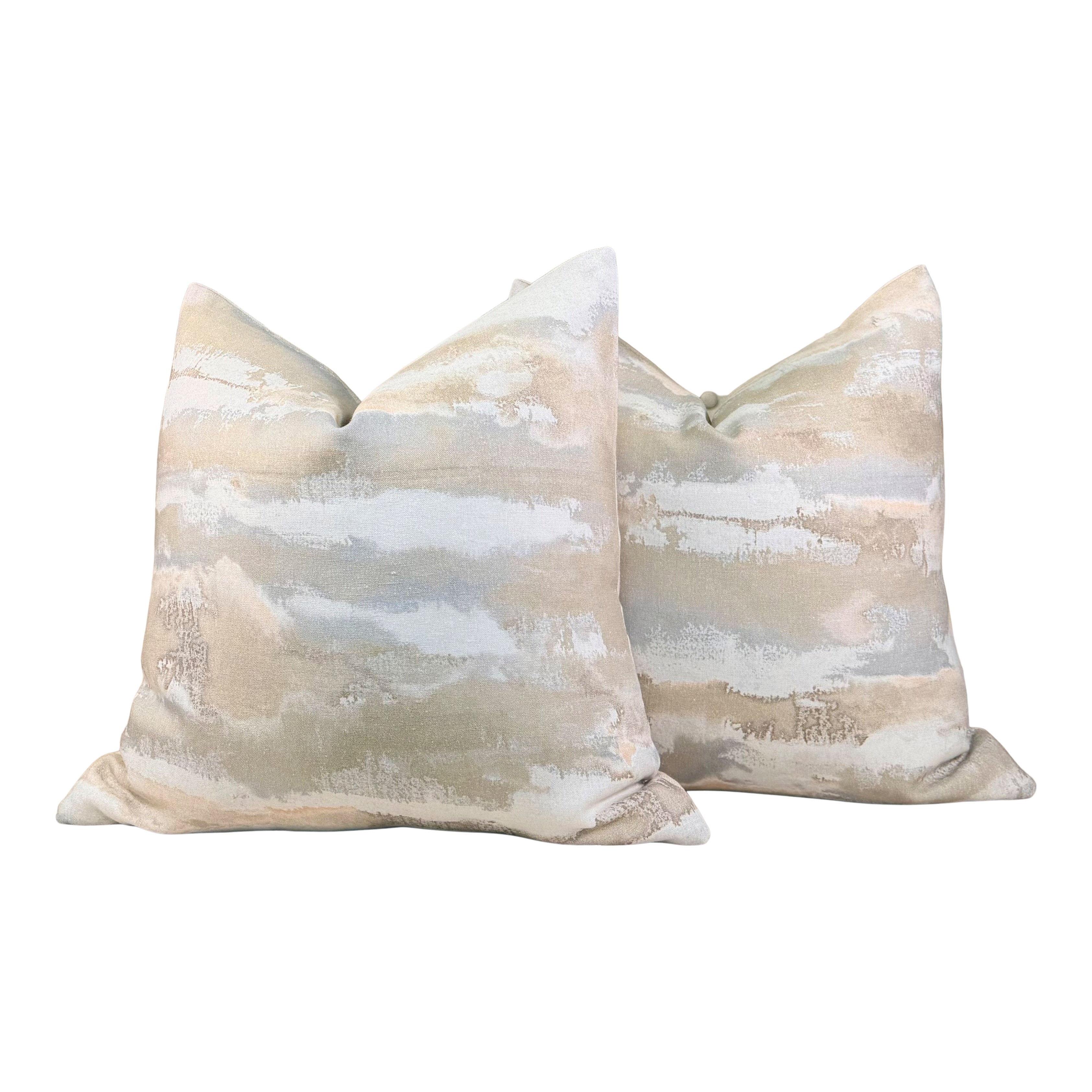 Thibaut Silver Lining  Pillow - Blush, Beige