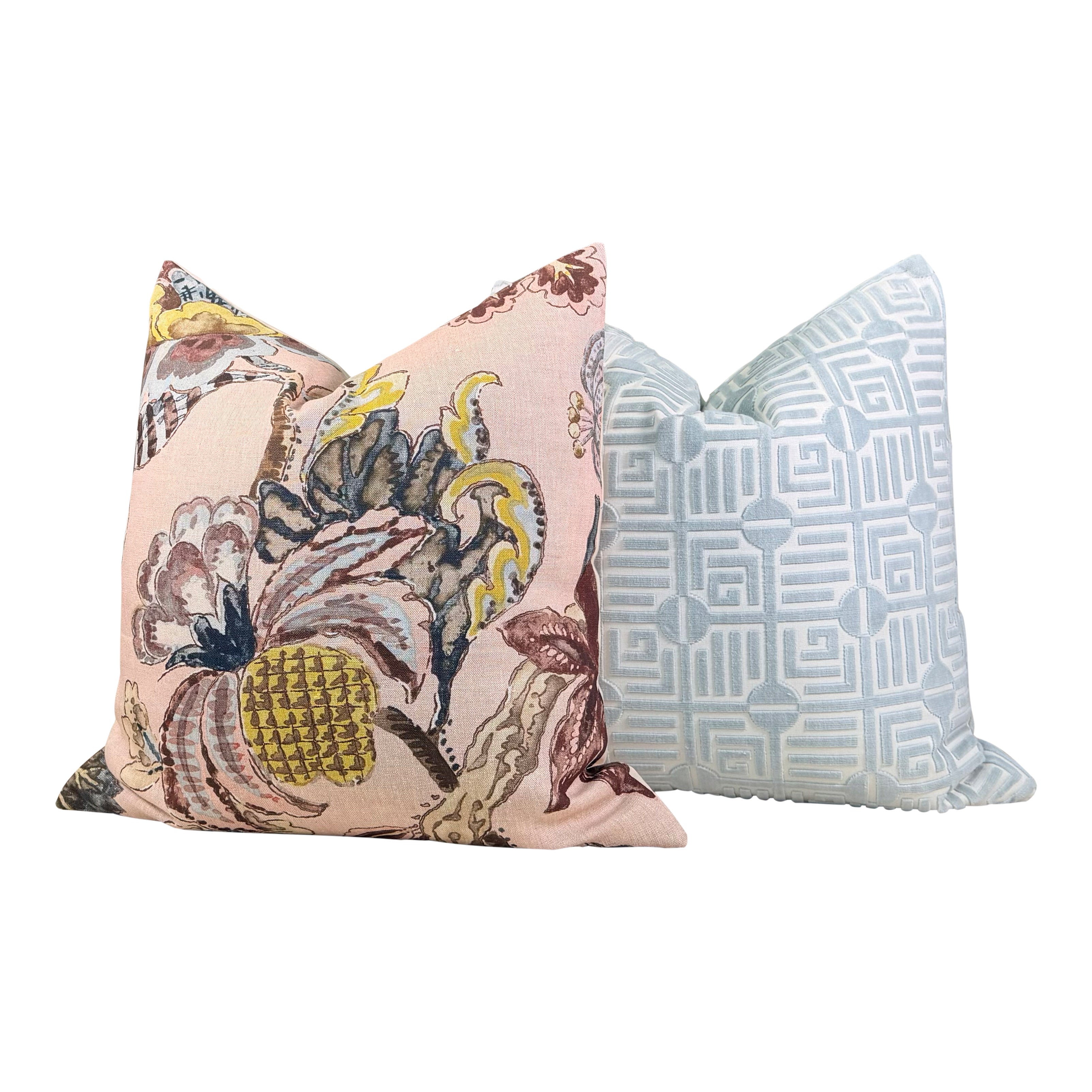 Ann French Stockbridge Linen Pillow - Blush
