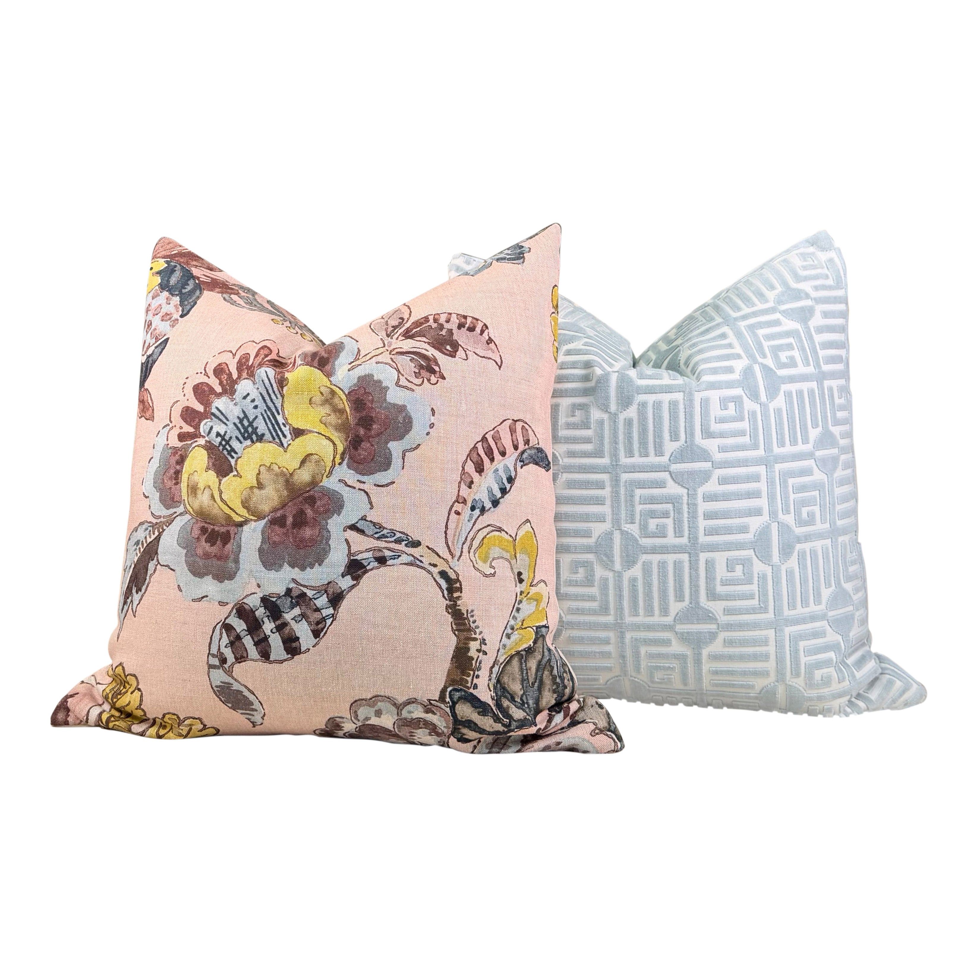 Ann French Stockbridge Linen Pillow - Blush