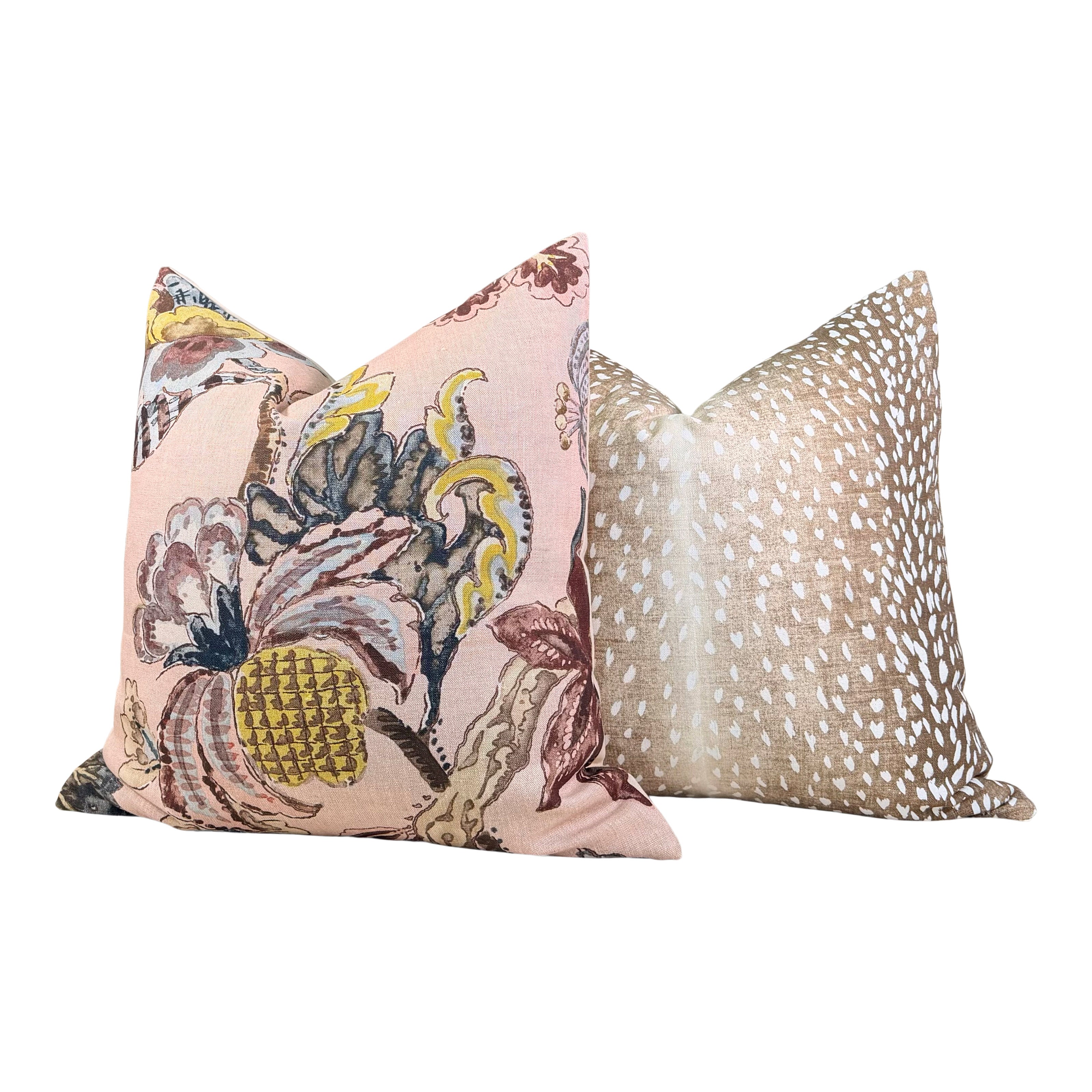 Ann French Stockbridge Linen Pillow - Blush