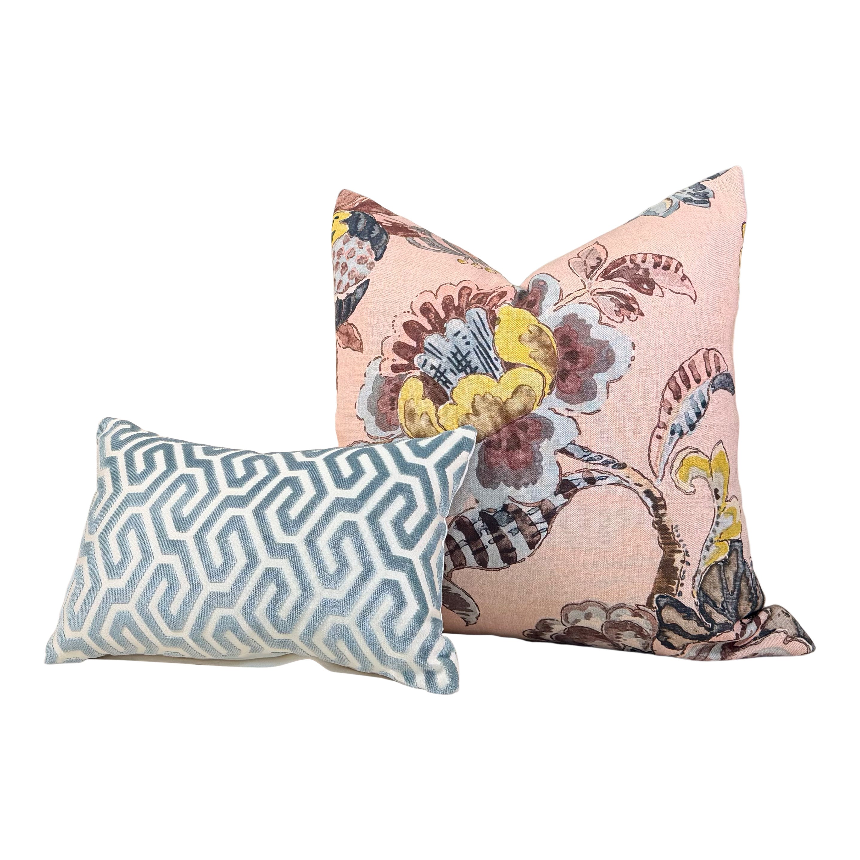 Ann French Stockbridge Linen Pillow - Blush