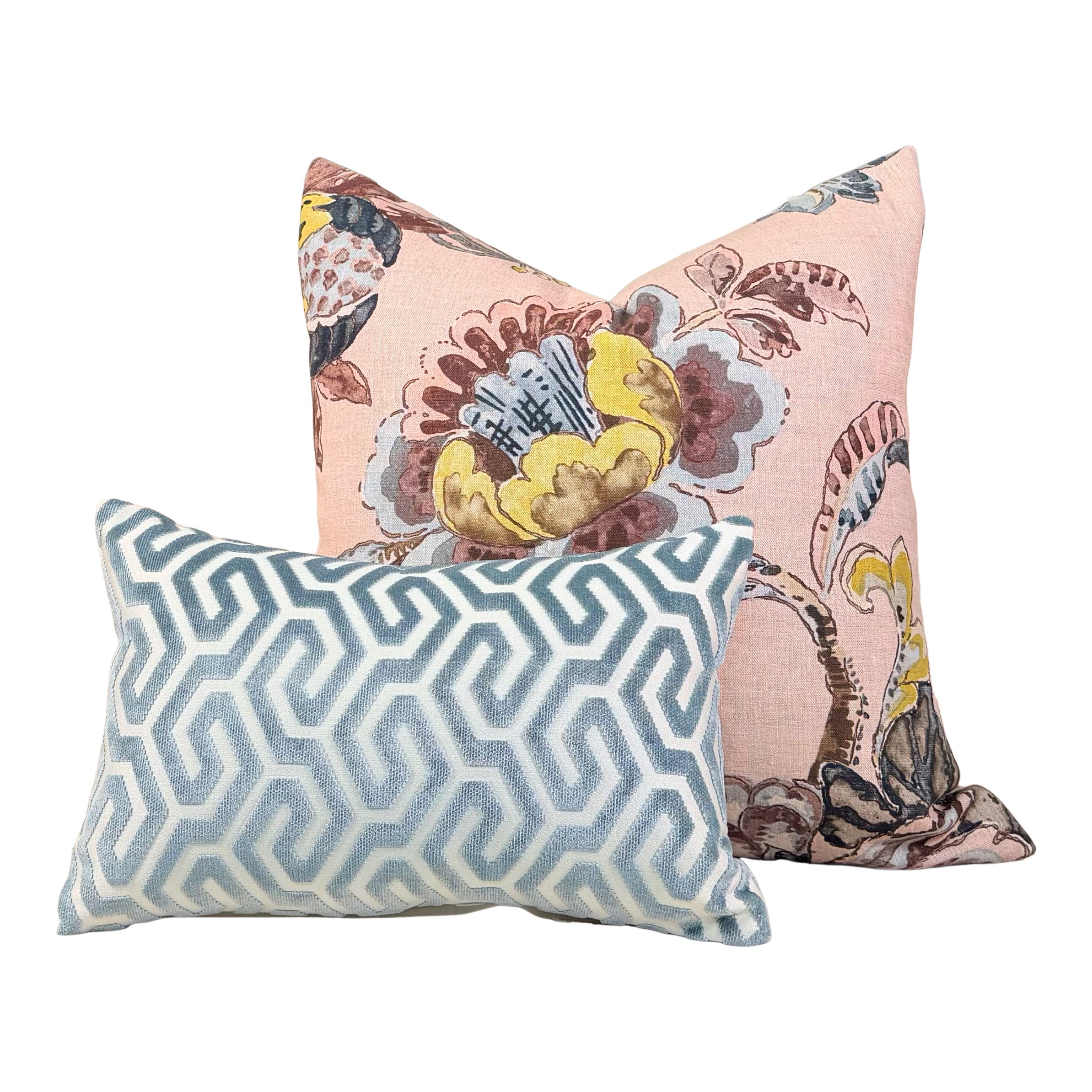 Ann French Stockbridge Linen Pillow - Blush