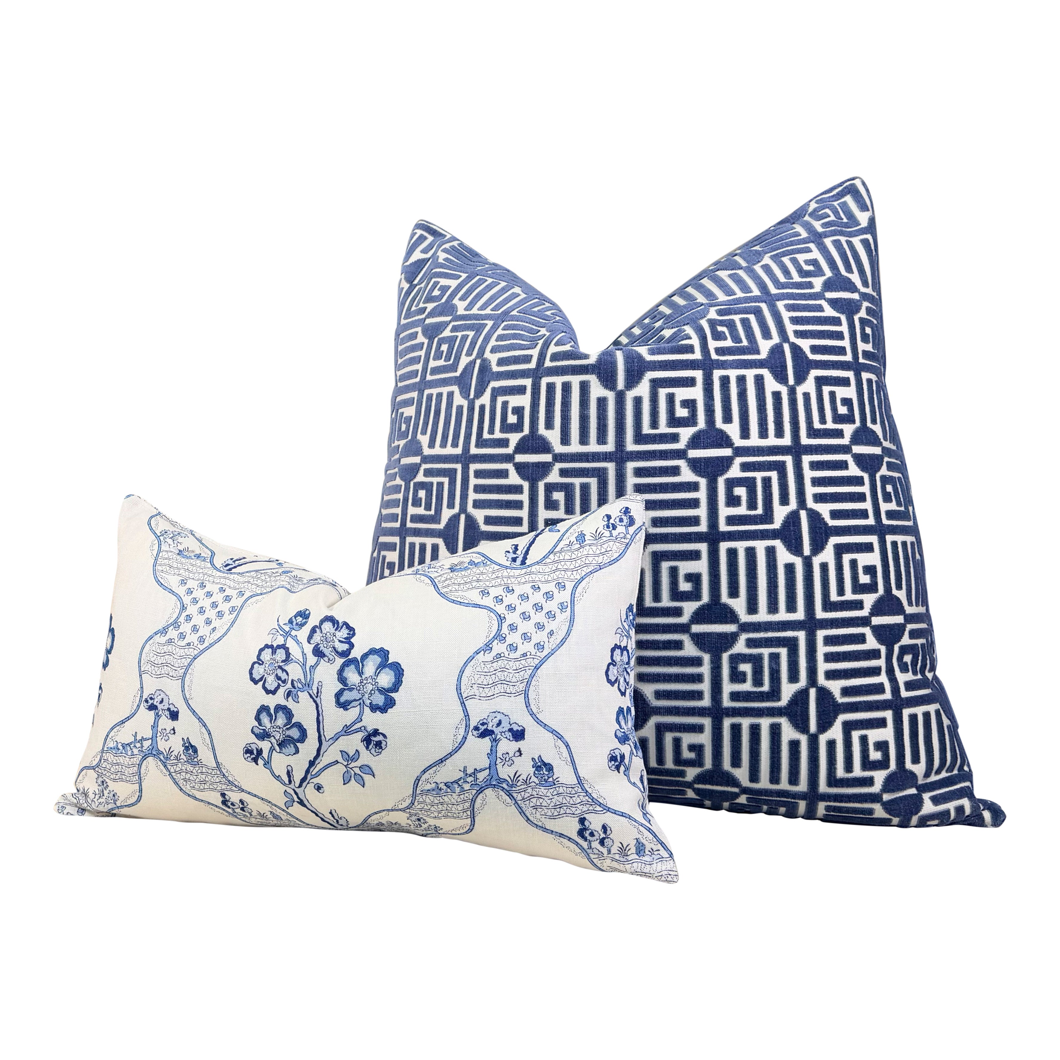 Sale!!!!! Price is for 2 12"X20" Double Sided Schumacher Marella Pillow Covers in Delft, Pillow Insert is Not Included.&nbsp;