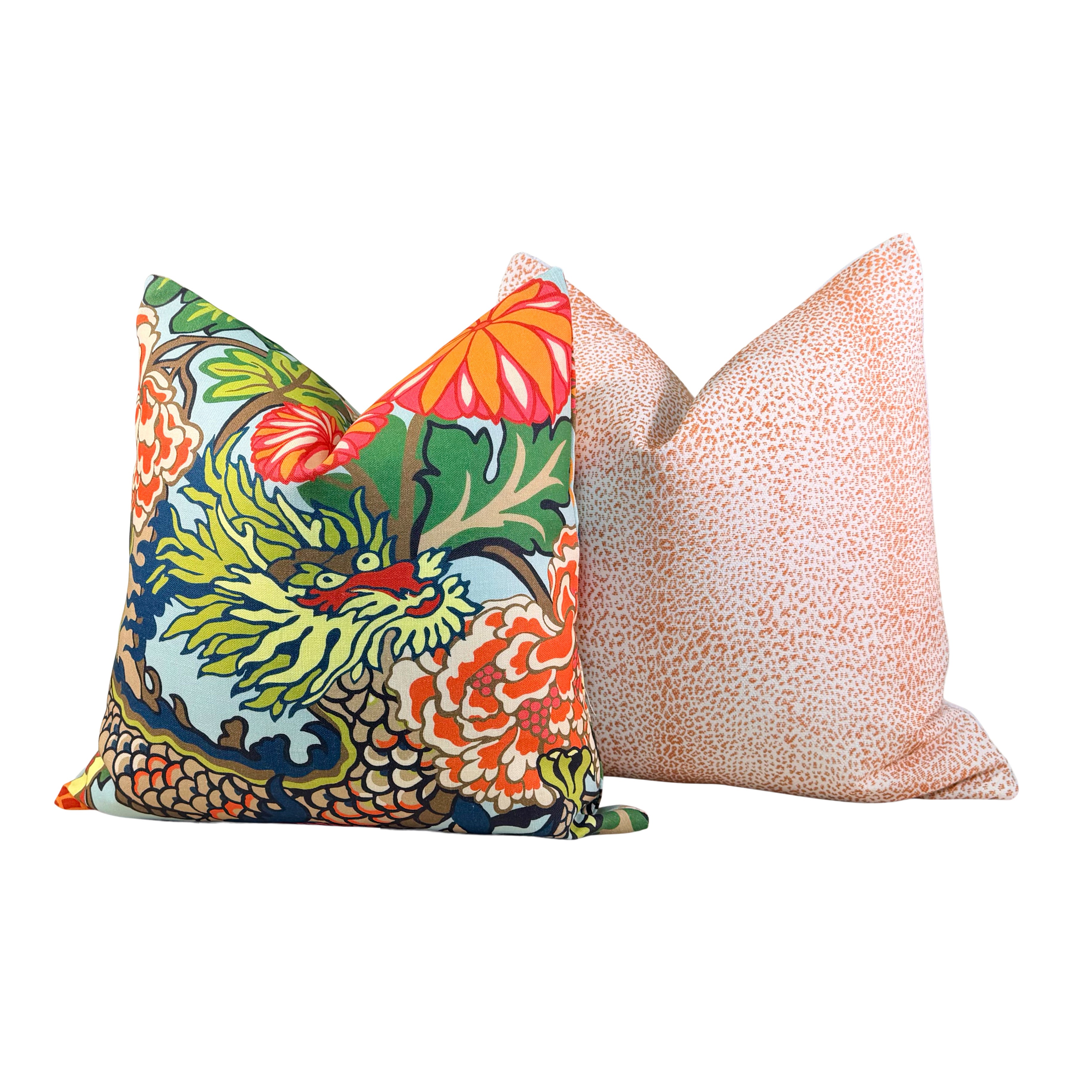 Schumacher Outdoor Mini Leopard Pillow - Orange