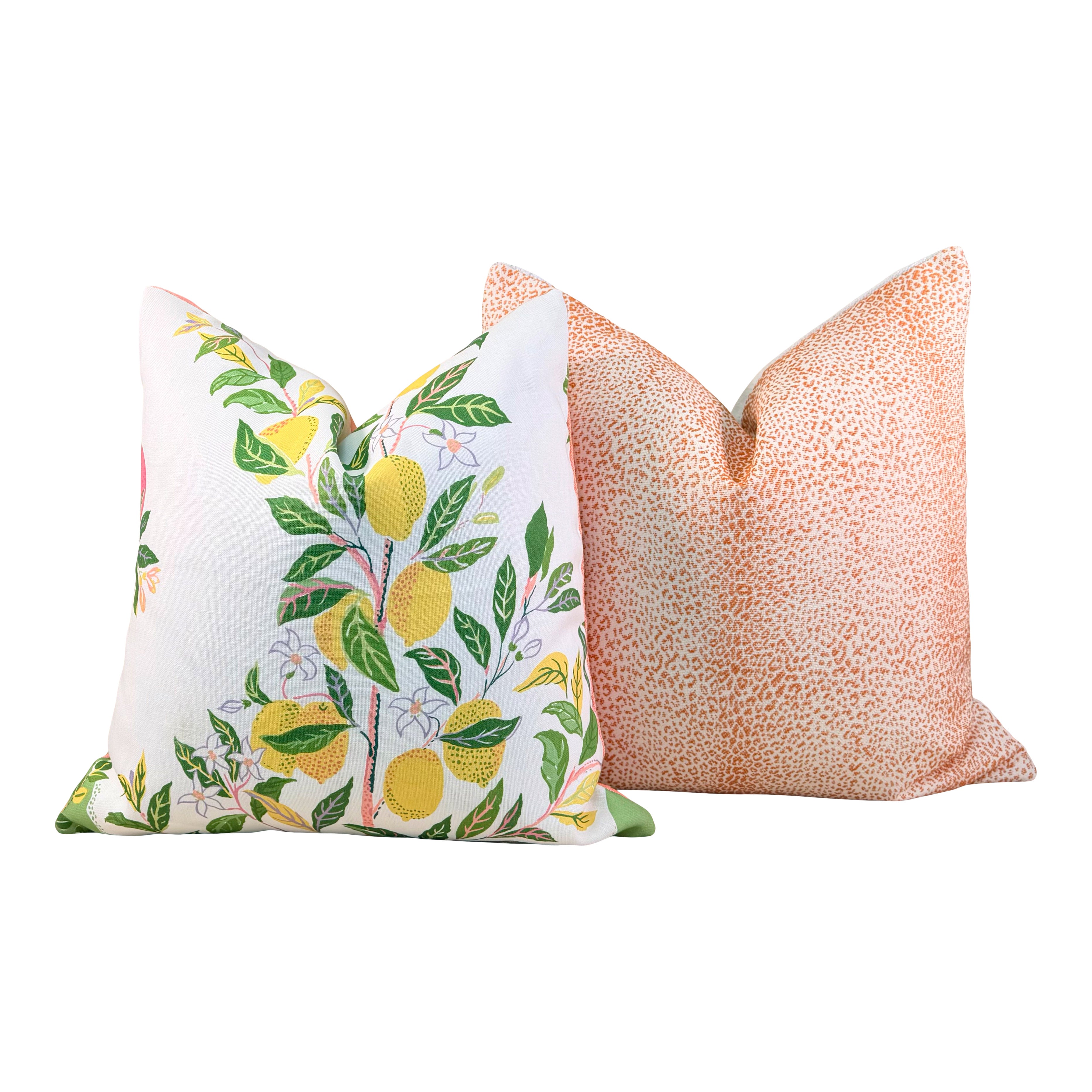 Sale!!!!! Price is for 2 - 16"X16" Ready to ship Schumacher Outdoor Citrus Garden Pillow Covers - Blush