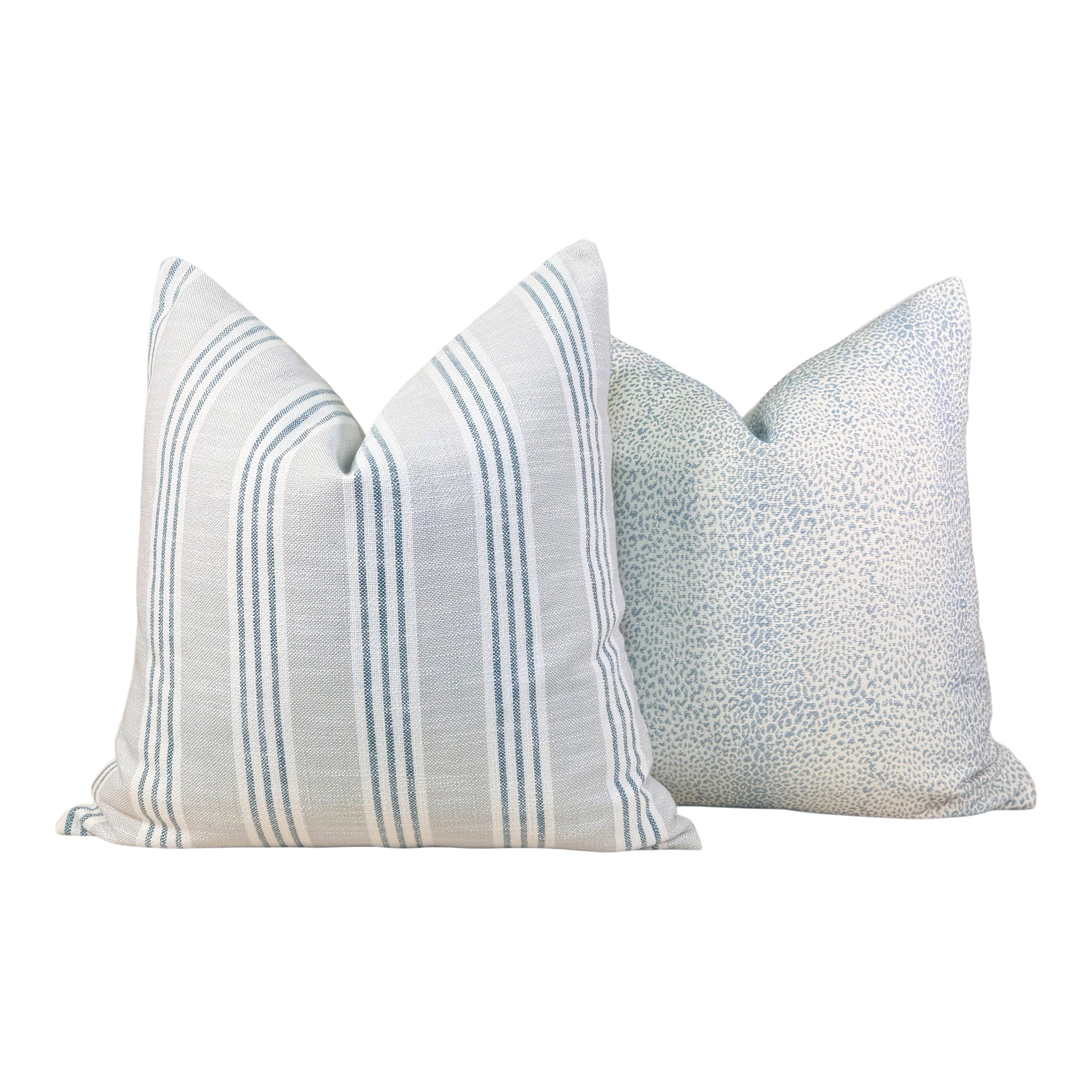 Thibaut Outdoor Southport Pillow - Sterling, Cobalt