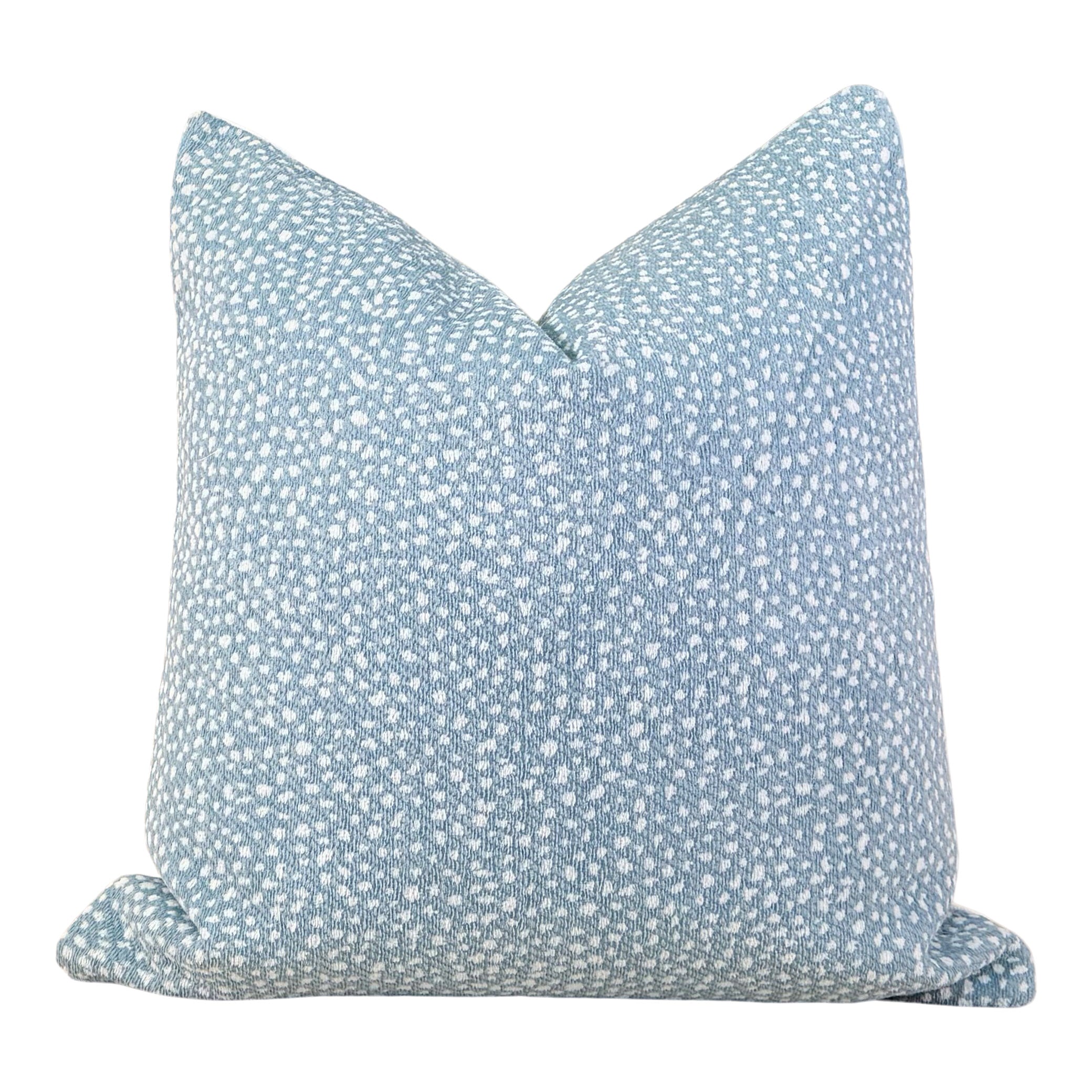 Thibaut Fawn Indoor Outdoor Pillow - Sky Blue.