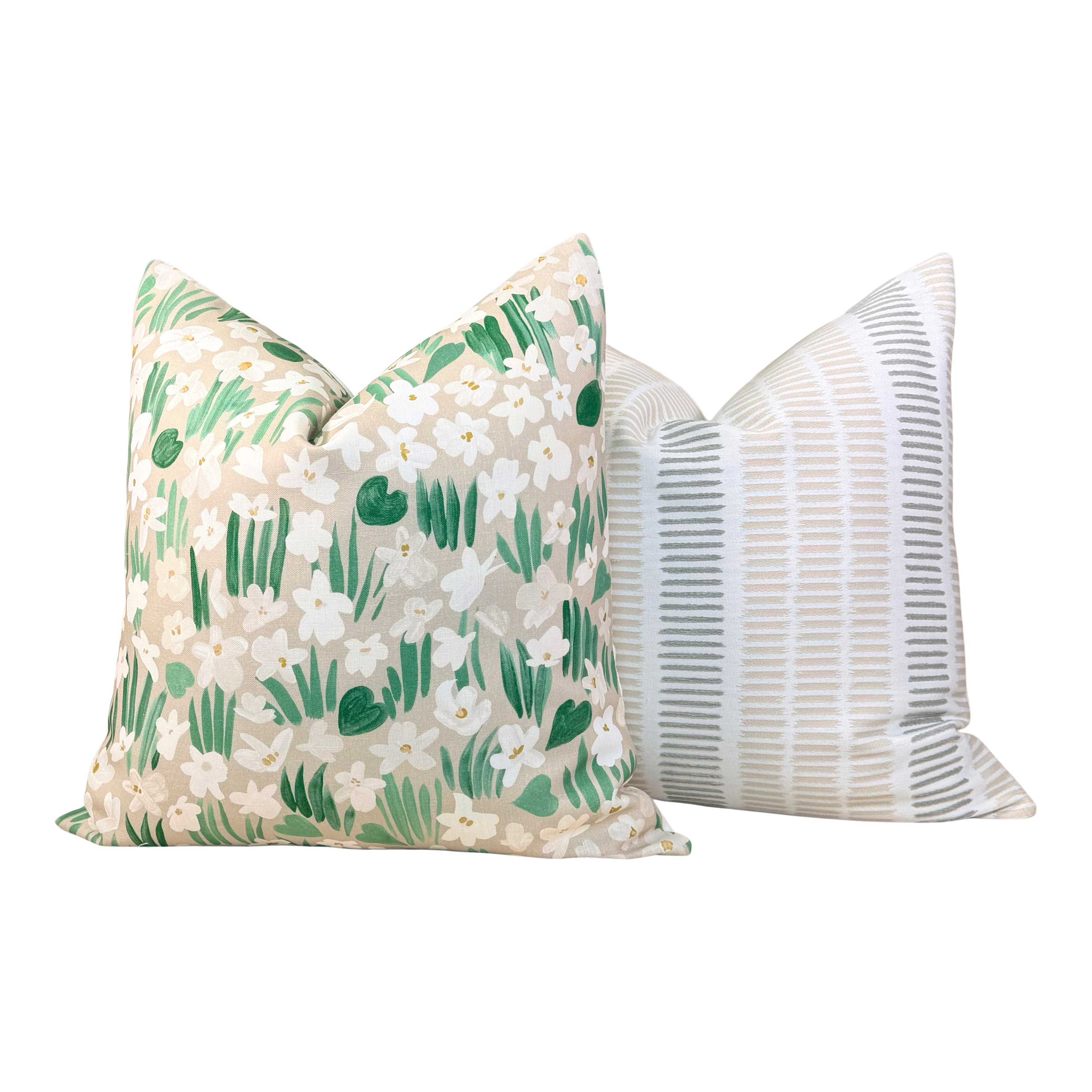 Thiabut Topsail Outdoor Woven Striped Pillow - Flax.