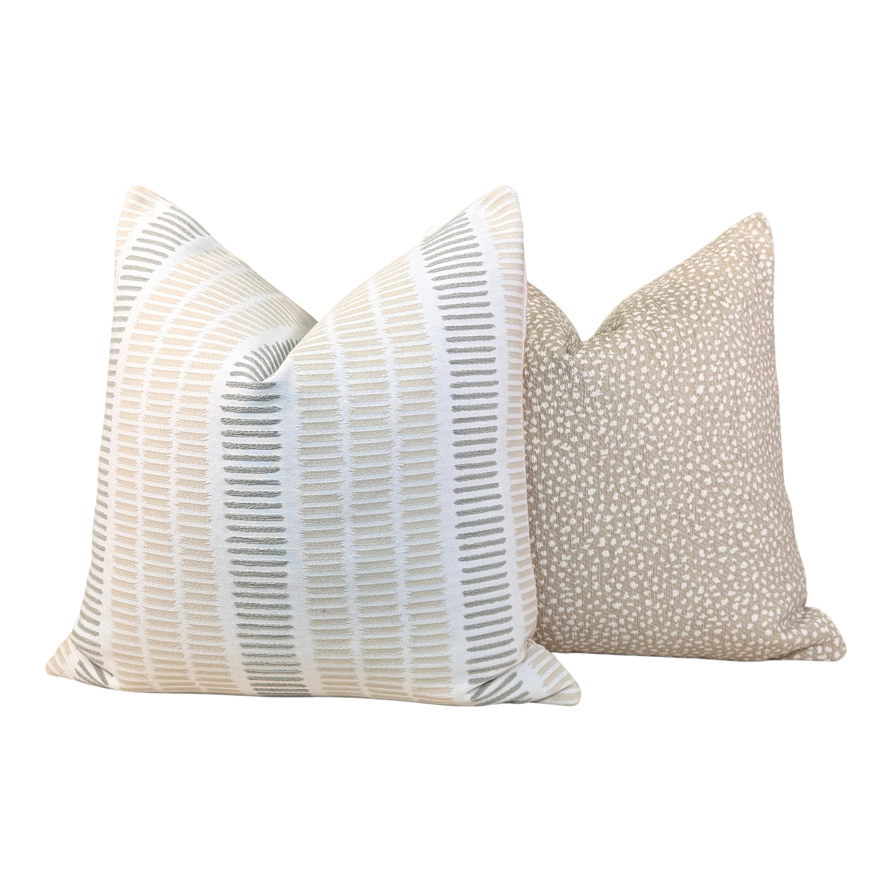 Thiabut Topsail Outdoor Woven Striped Pillow - Flax.