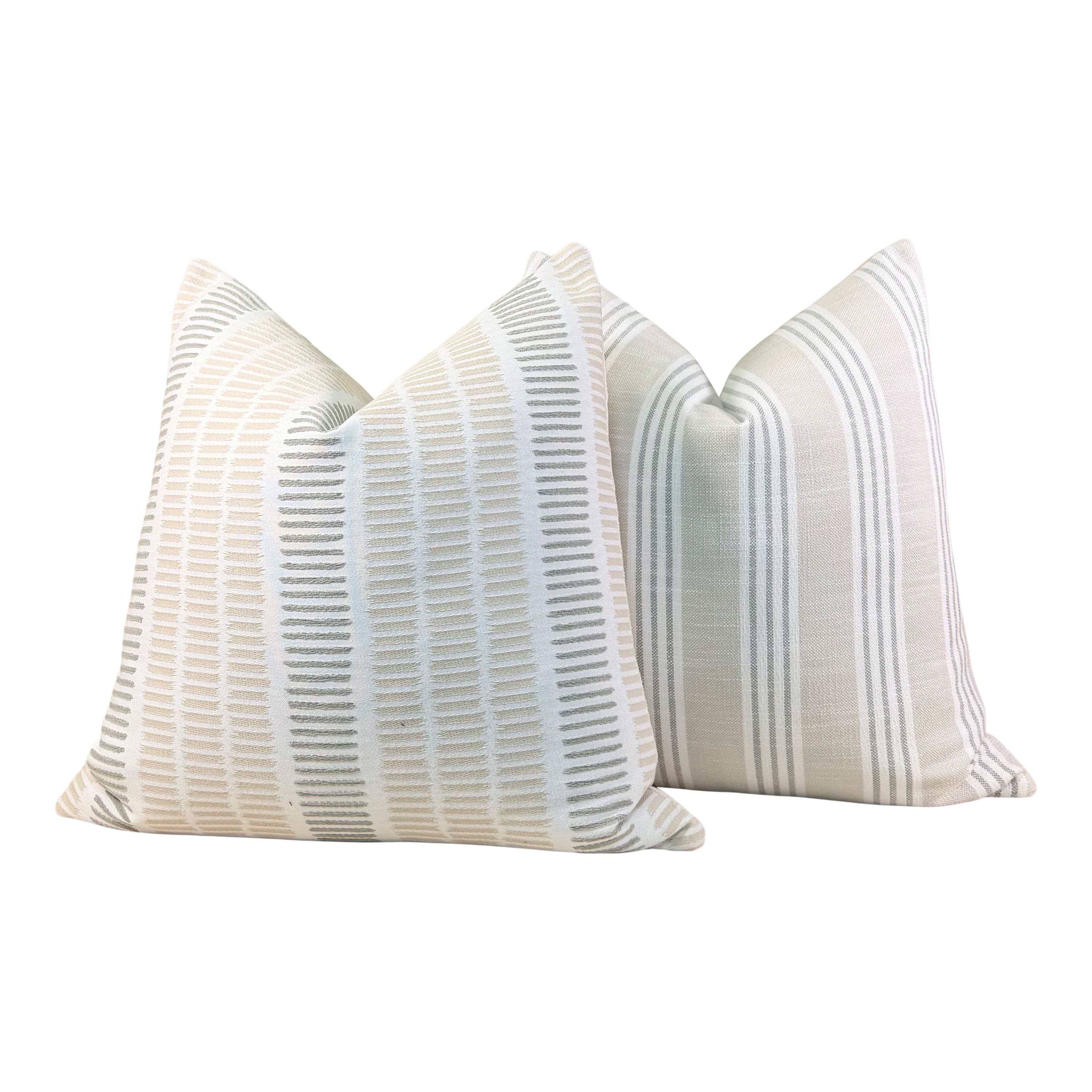 Thiabut Topsail Outdoor Woven Striped Pillow - Flax.