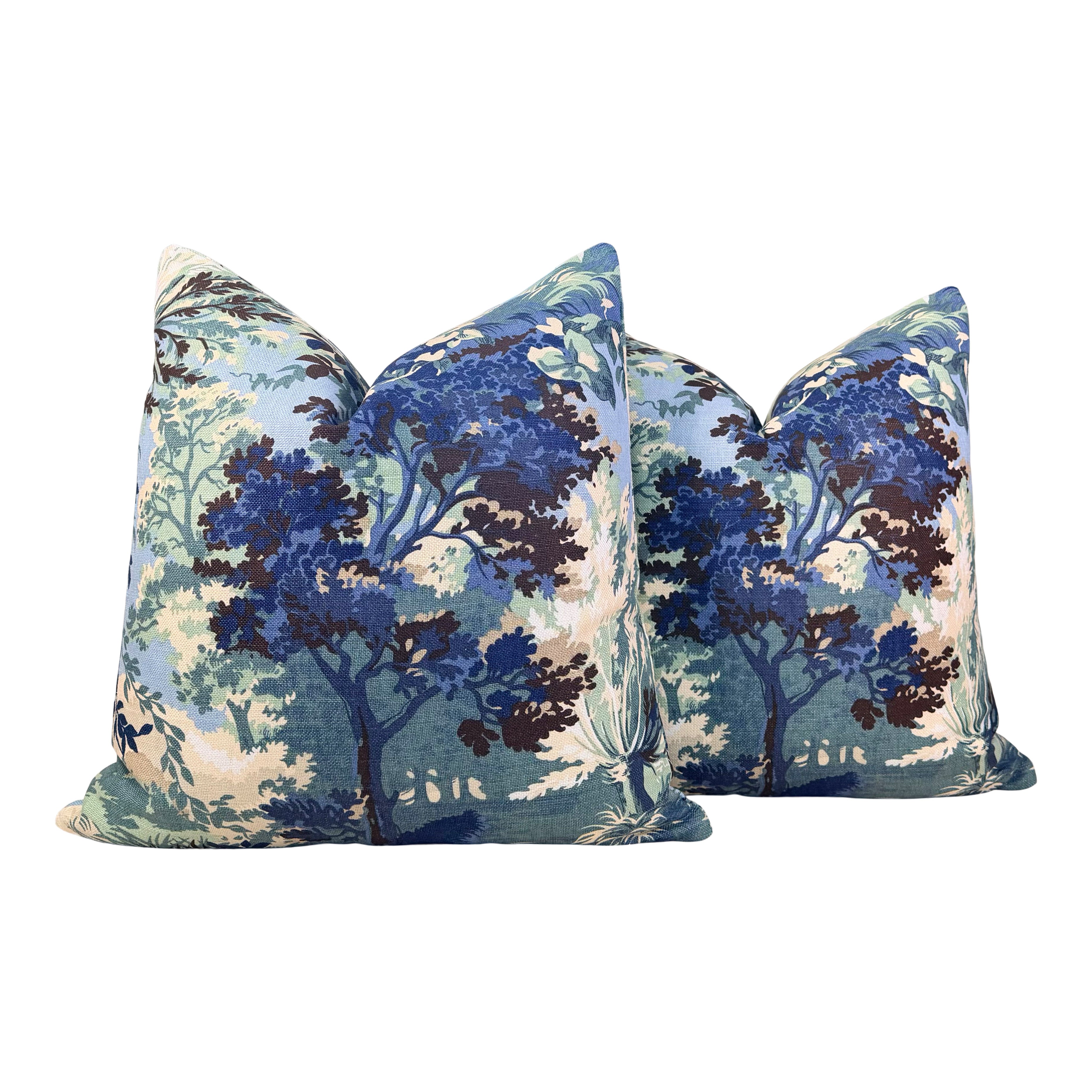 Thibaut Lincoln Linen Pillow - Navy, Teal