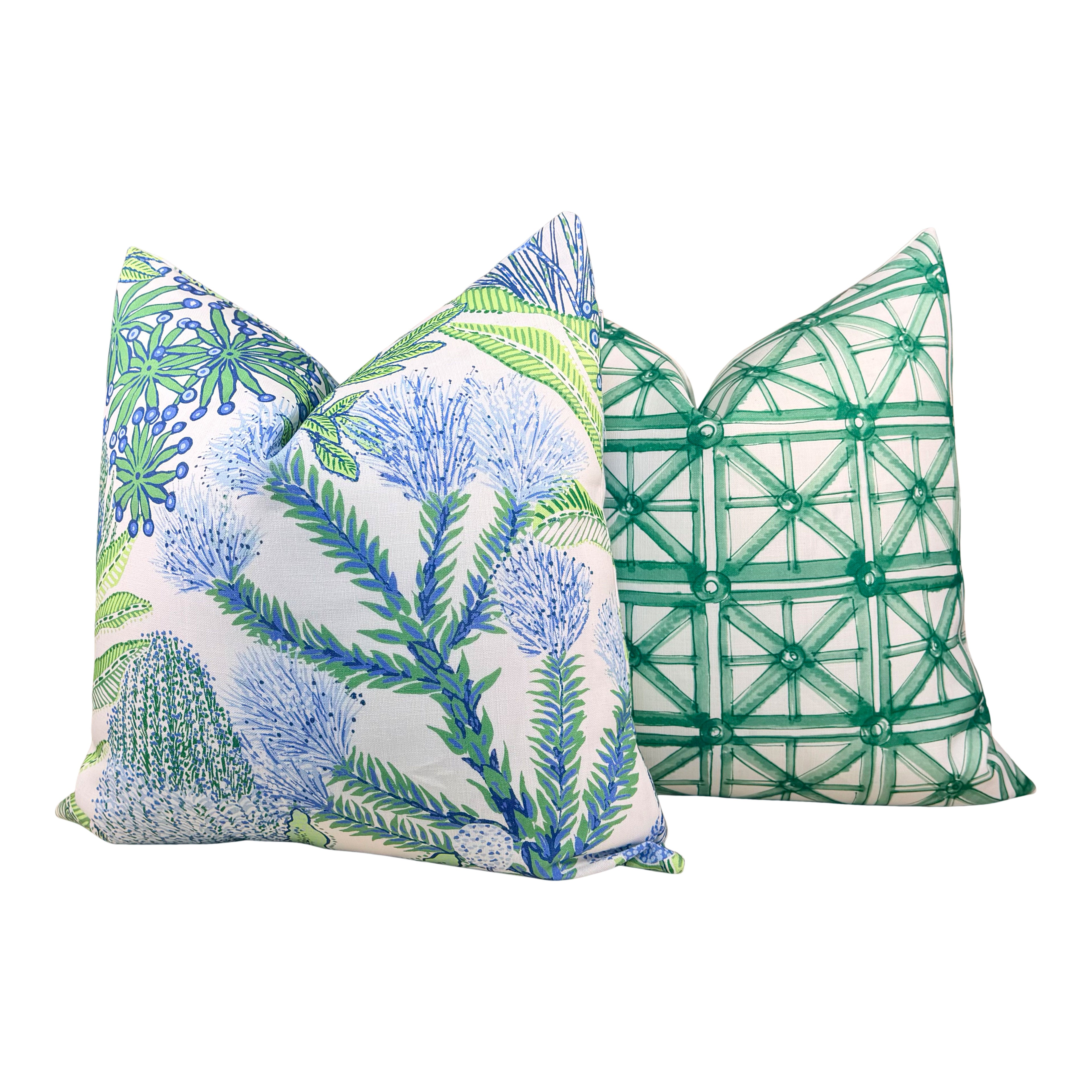 Thibaut Outdoor Protea Pillow - Kiwi