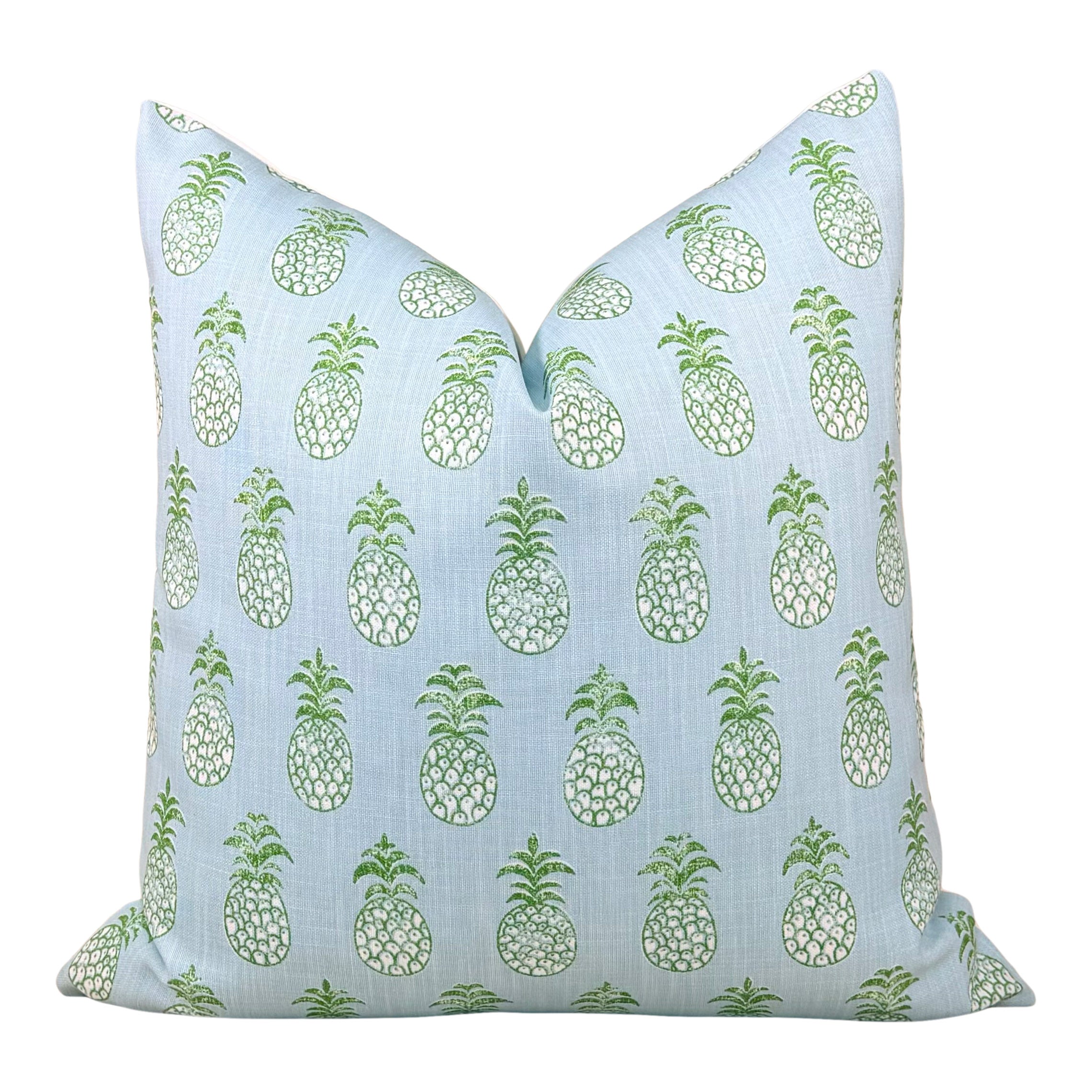 Schumacher Outdoor Piña Cove Pillow - Aquamarine