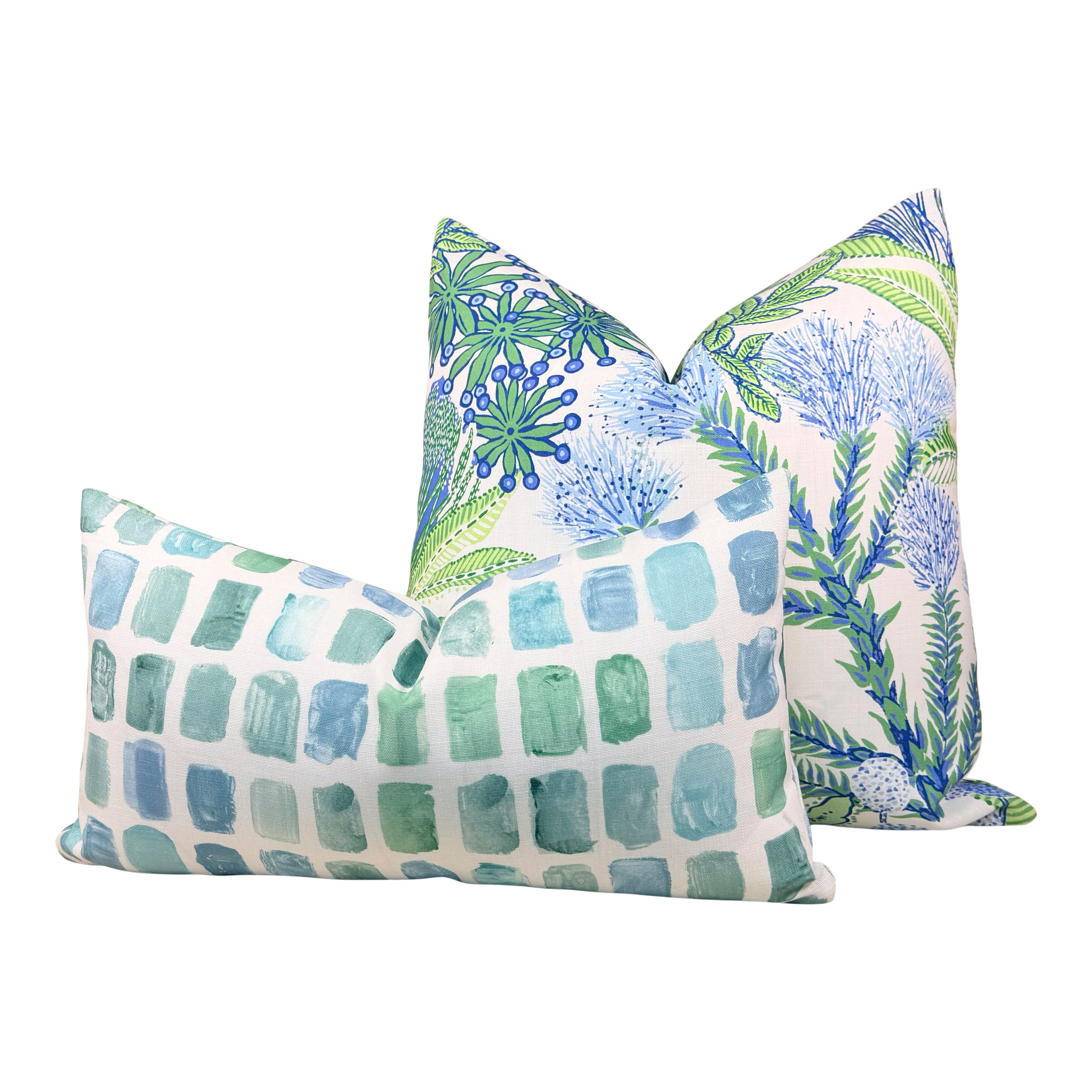 Thibaut Outdoor Protea Pillow - Kiwi