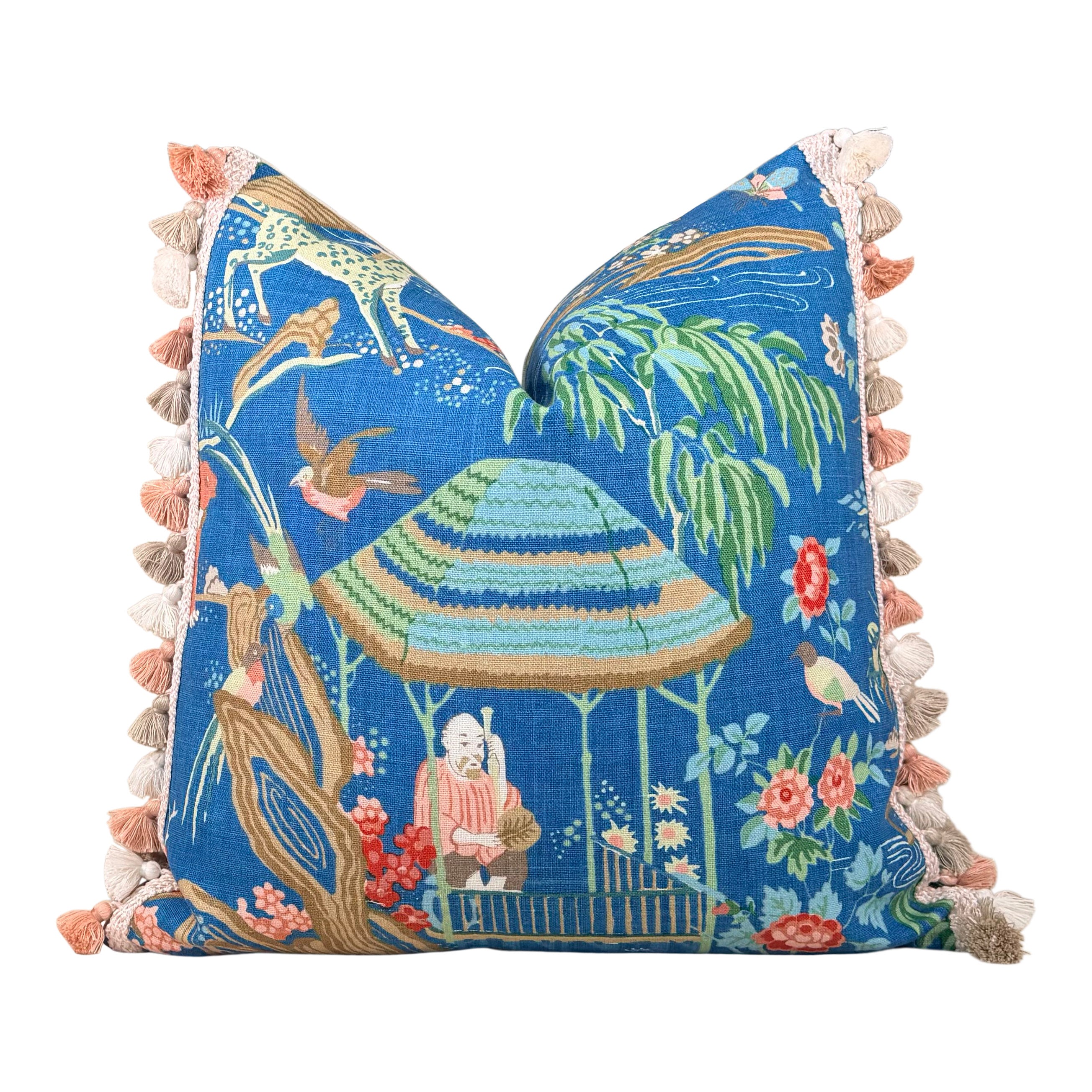Schumacher Yangtze River Pillow - Blue