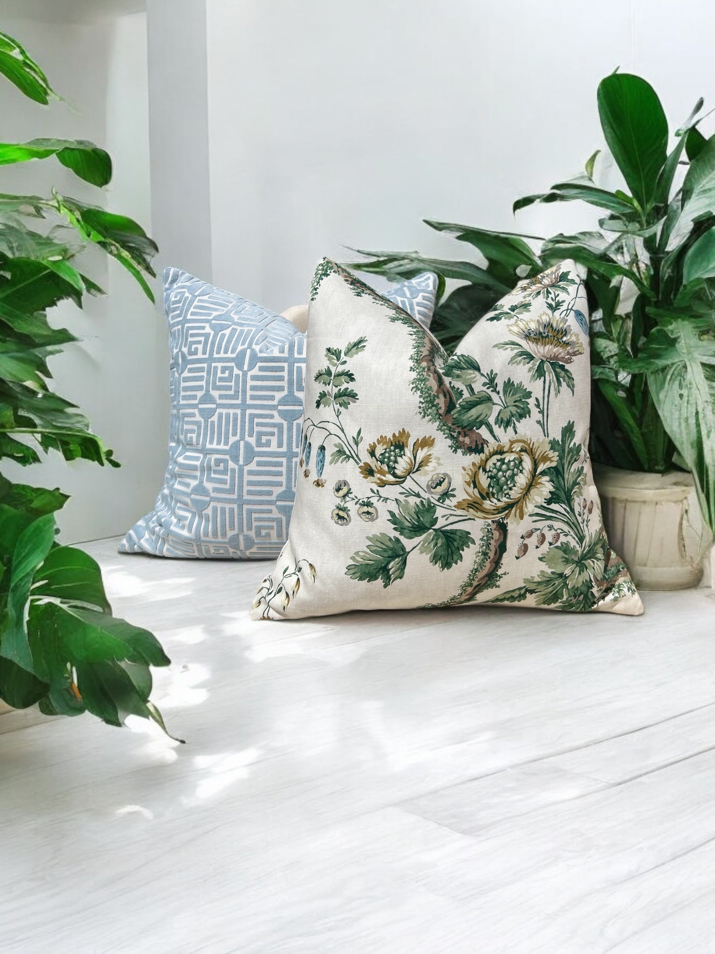 Lee Jofa Emperor's Musician Pillow in Evergreen.