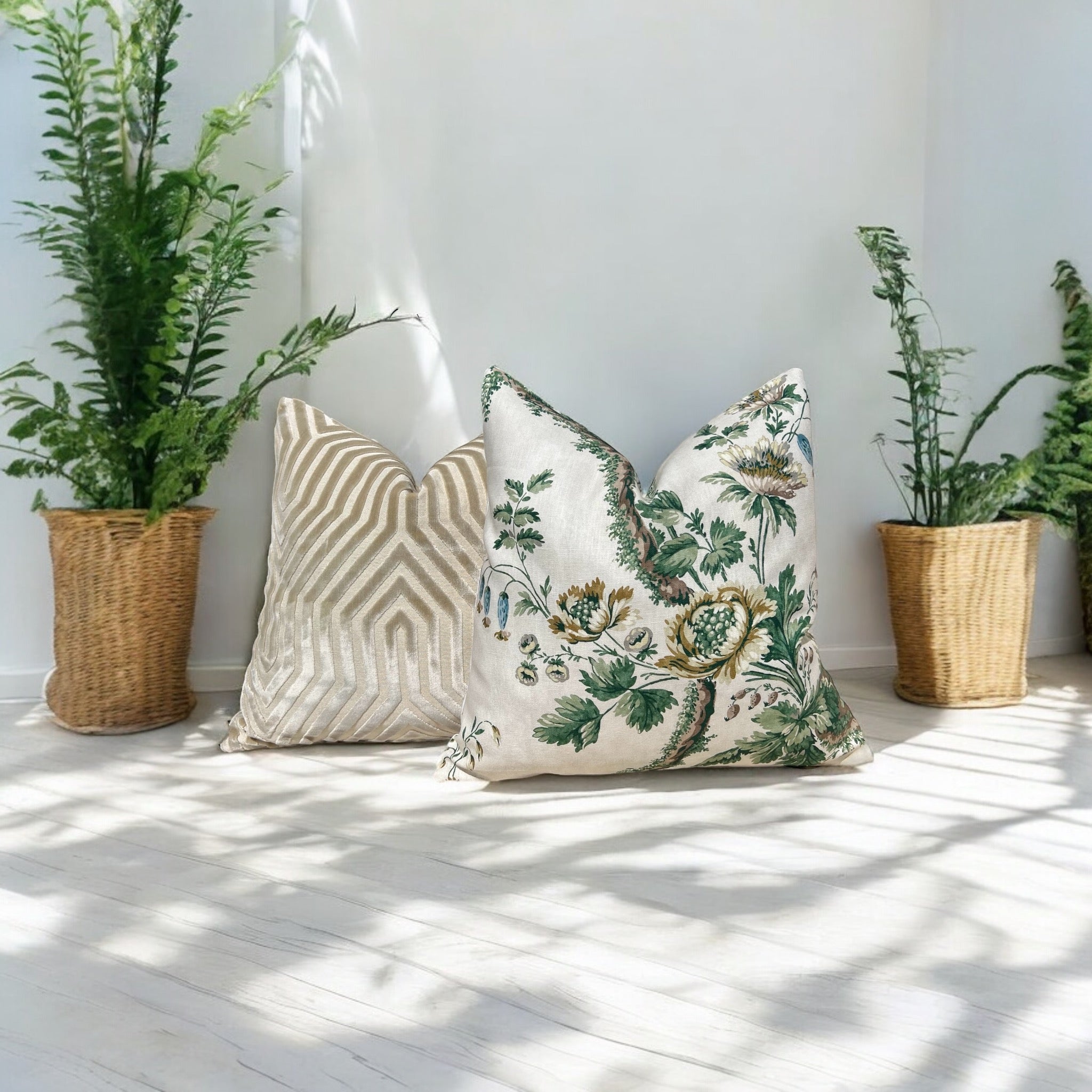 Lee Jofa Emperor's Musician Pillow in Evergreen.