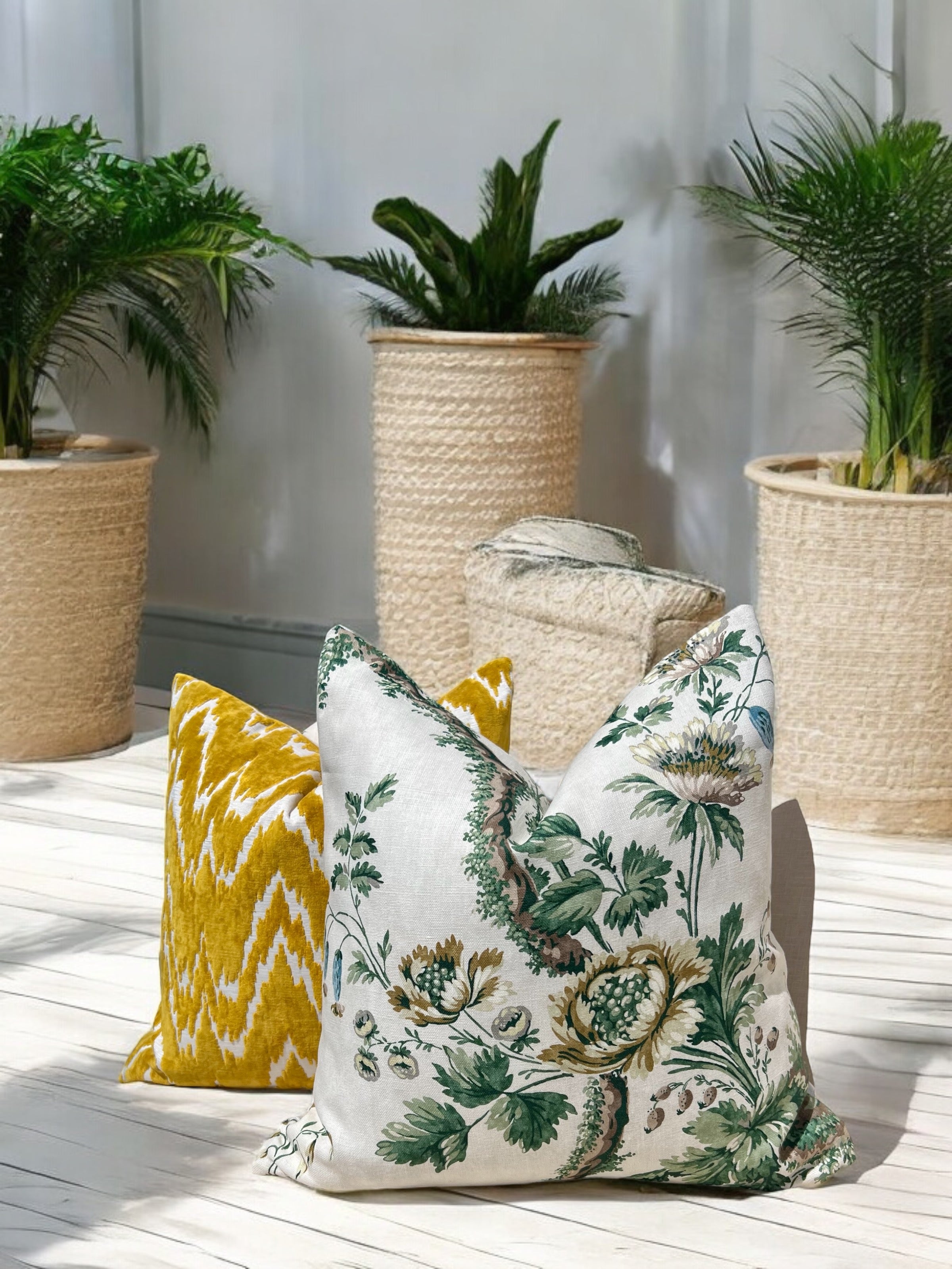 Lee Jofa Emperor's Musician Pillow in Evergreen.