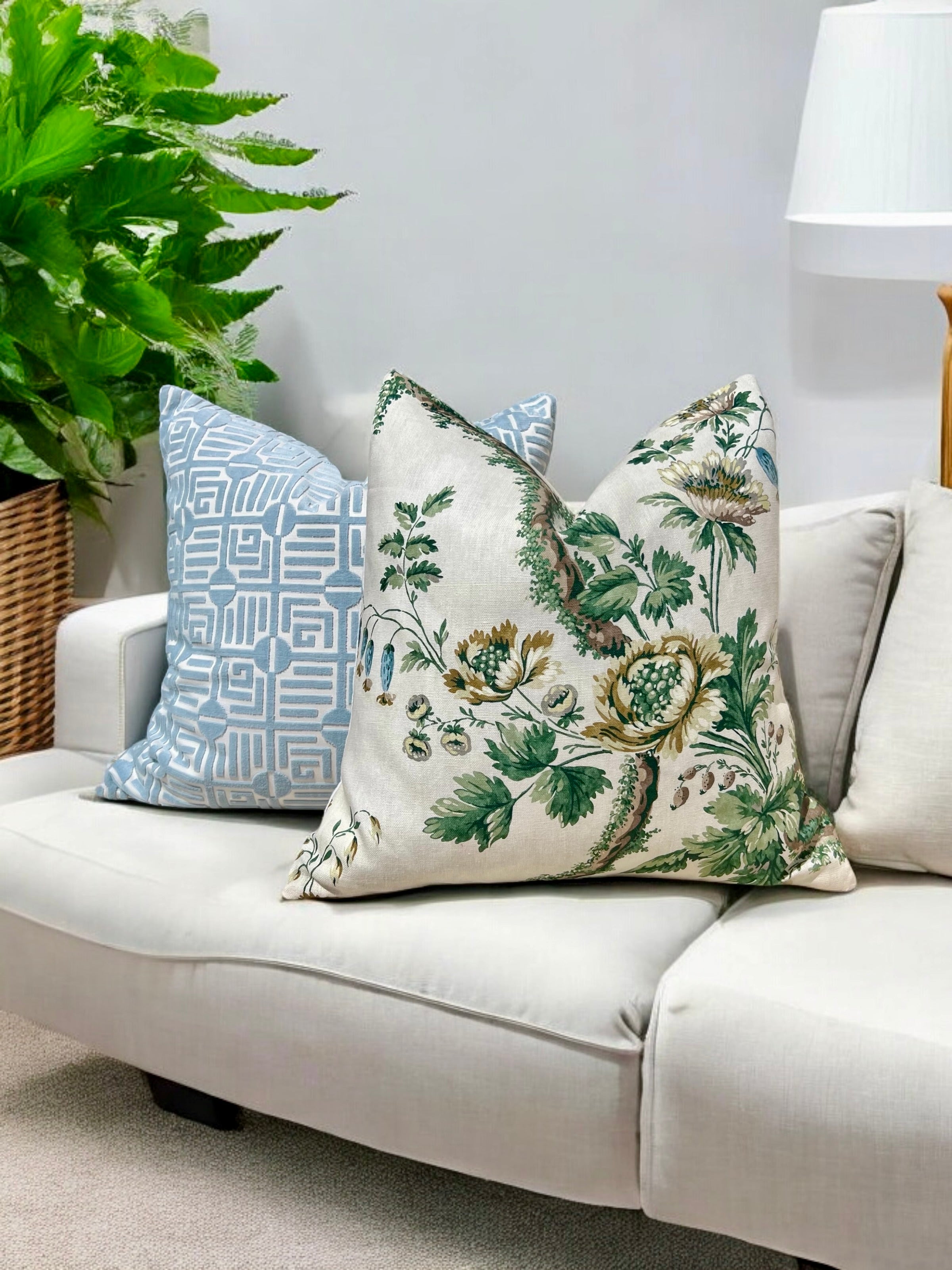 Lee Jofa Emperor's Musician Pillow in Evergreen.