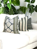 Thibaut Austin Stripe Pillow in Navy Blue and Green.