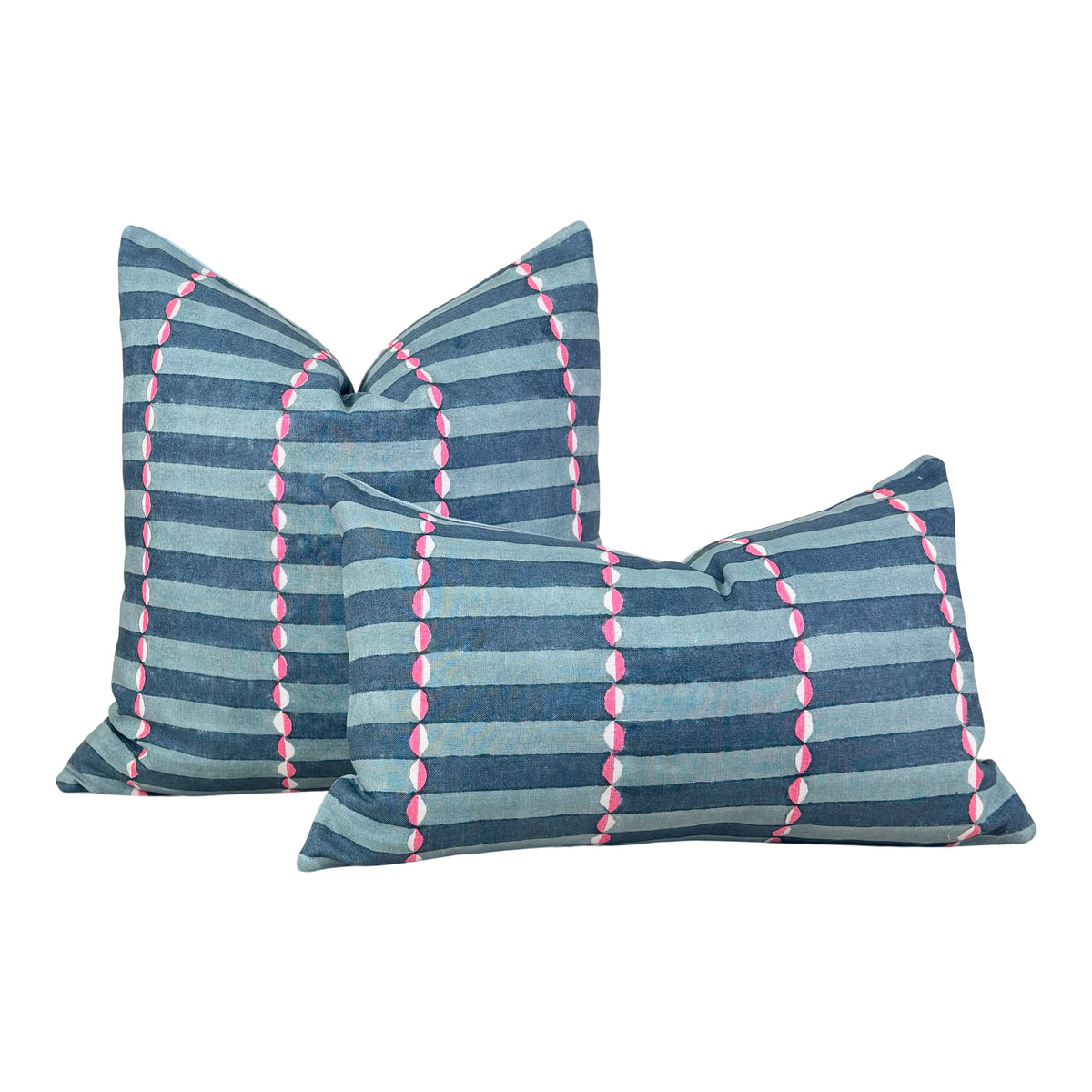 Molly Mahon Luna Linen Pillow - Blue, Pink
