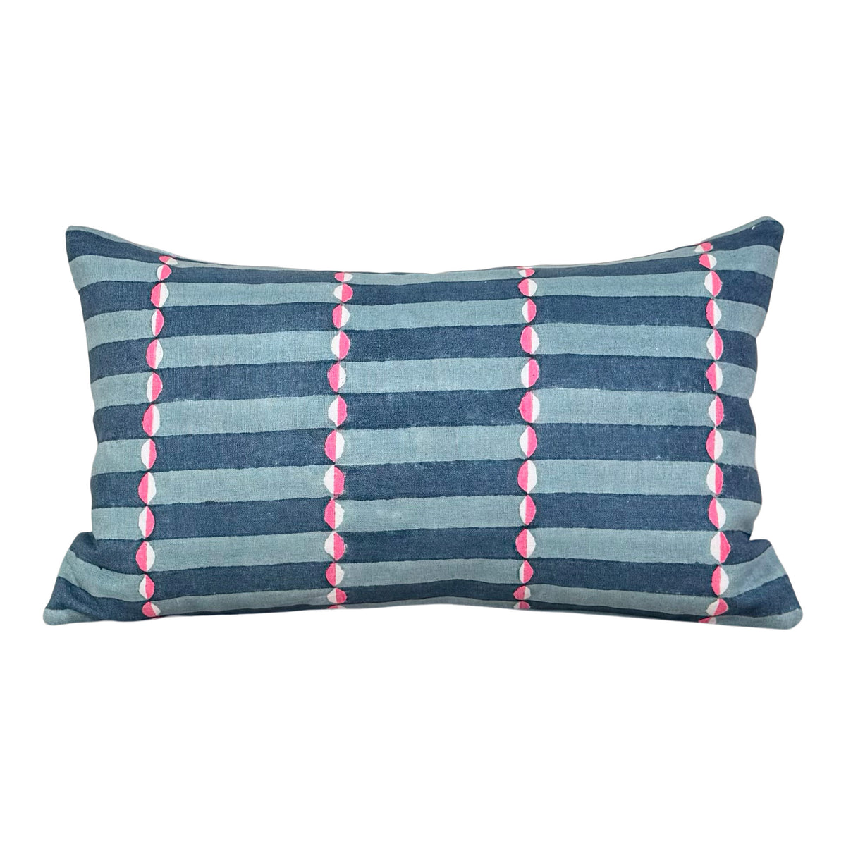 Molly Mahon Luna Linen Pillow - Blue, Pink