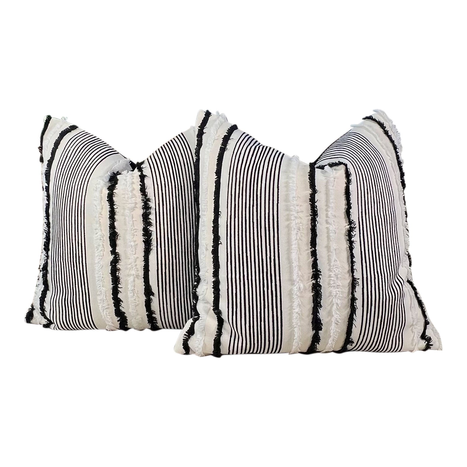 Schumacher Billy Indoor/Outdoor Decorative Pillow Black and White.