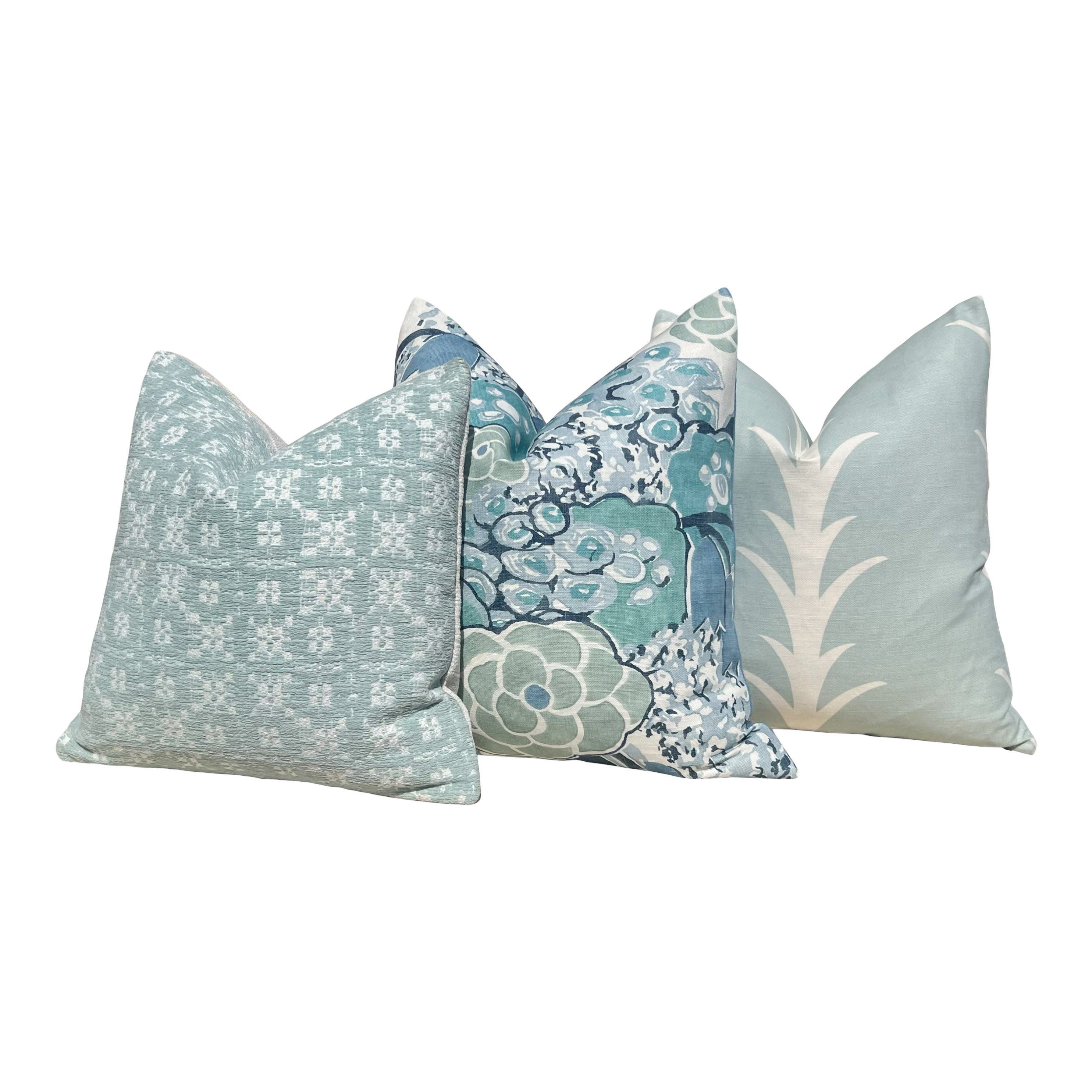 Thibaut Laura Pillow Cover in Blue and Teal.