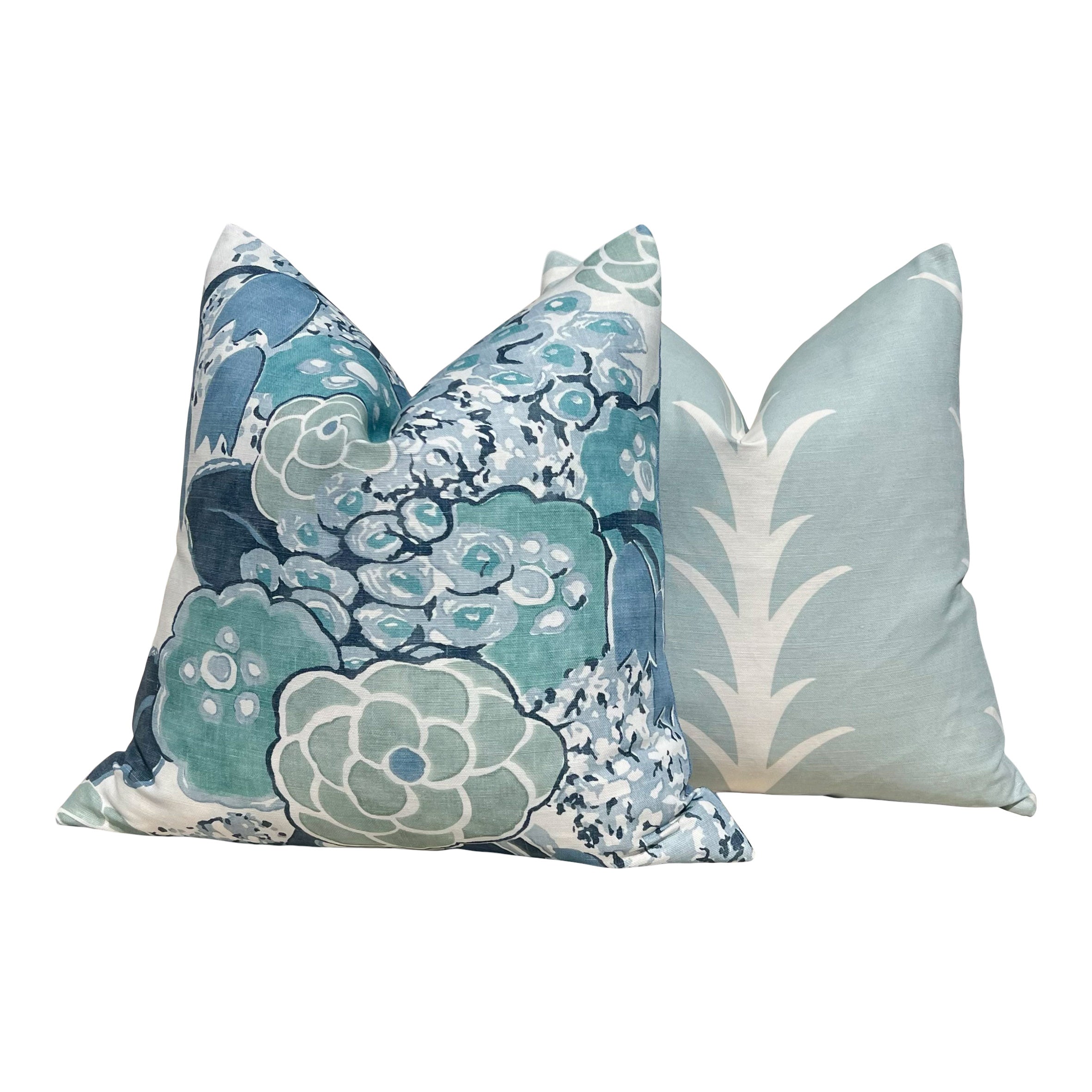 Thibaut Laura Pillow Cover in Blue and Teal.