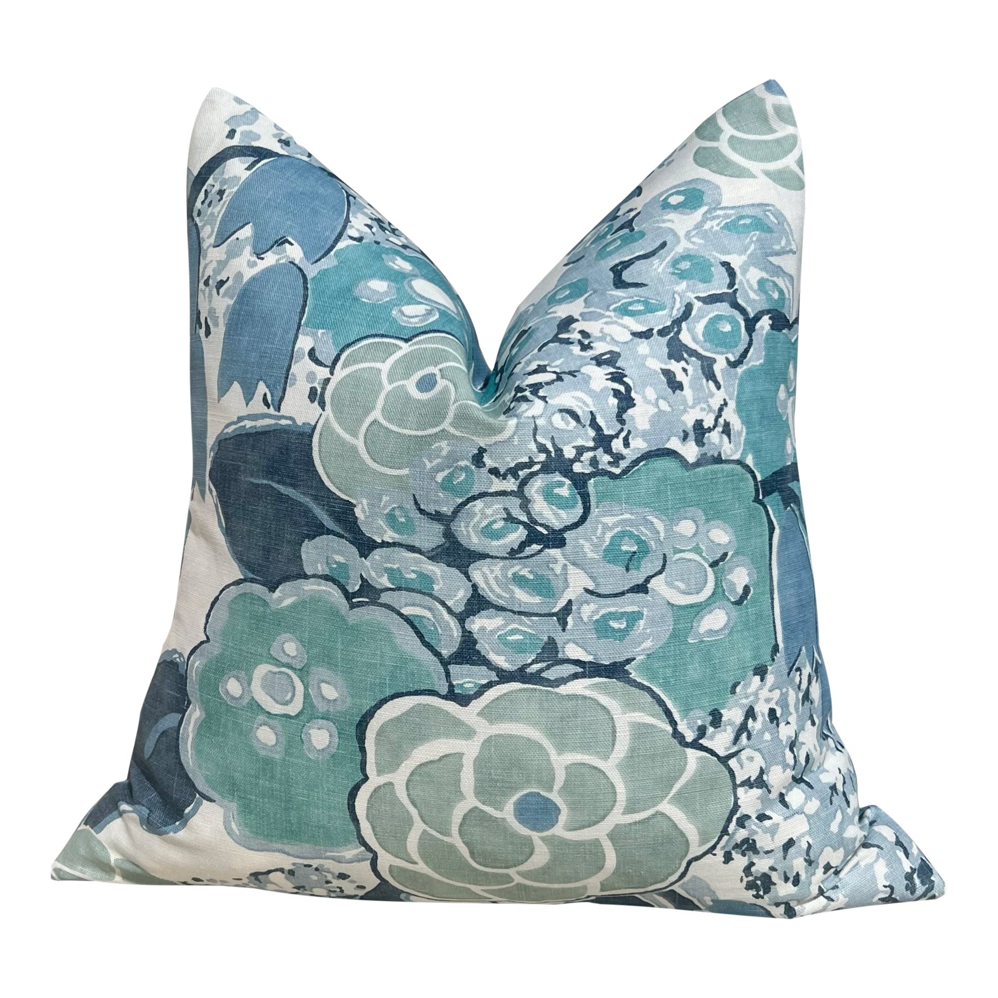 Thibaut Laura Pillow Cover in Blue and Teal.