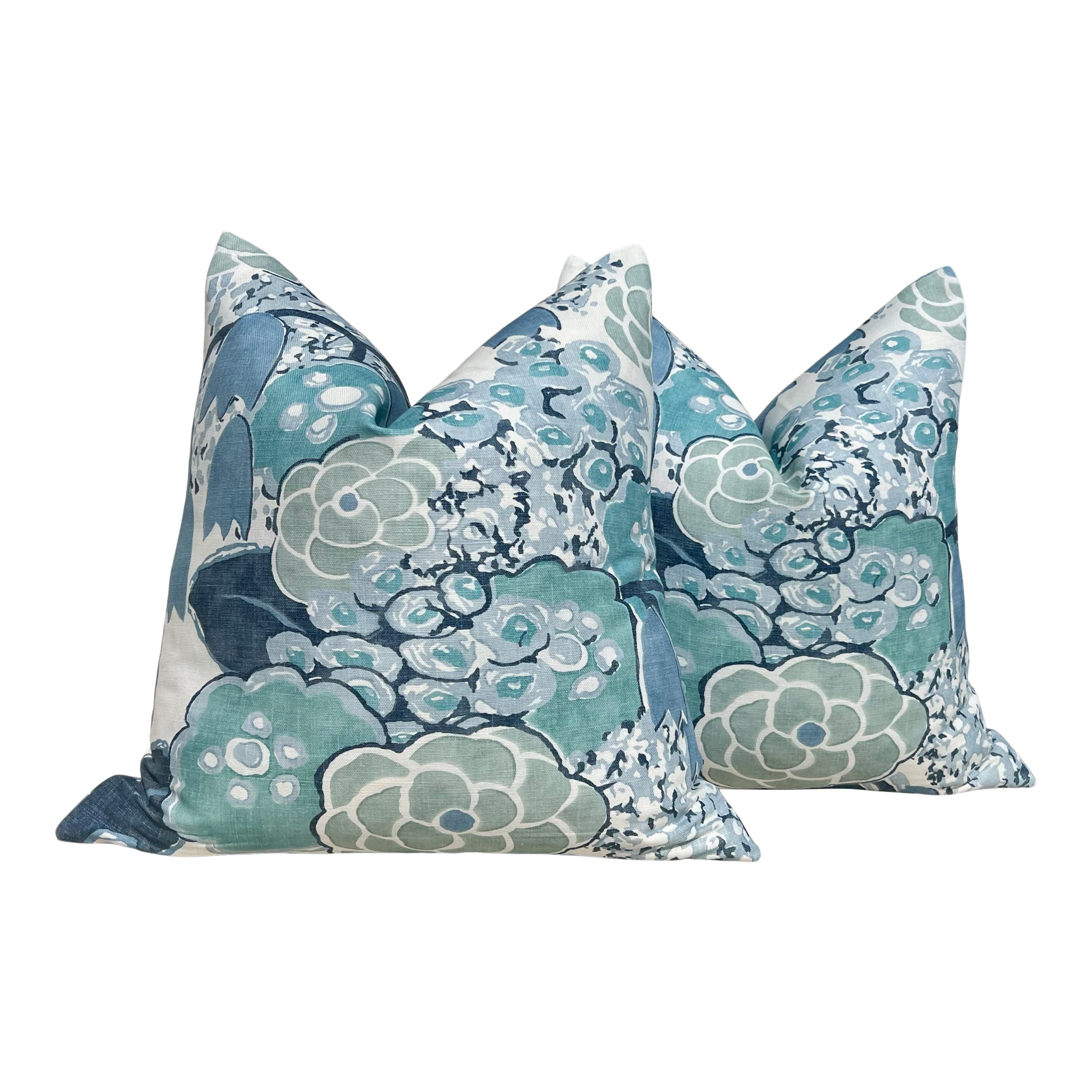 Thibaut Laura Pillow Cover in Blue and Teal.