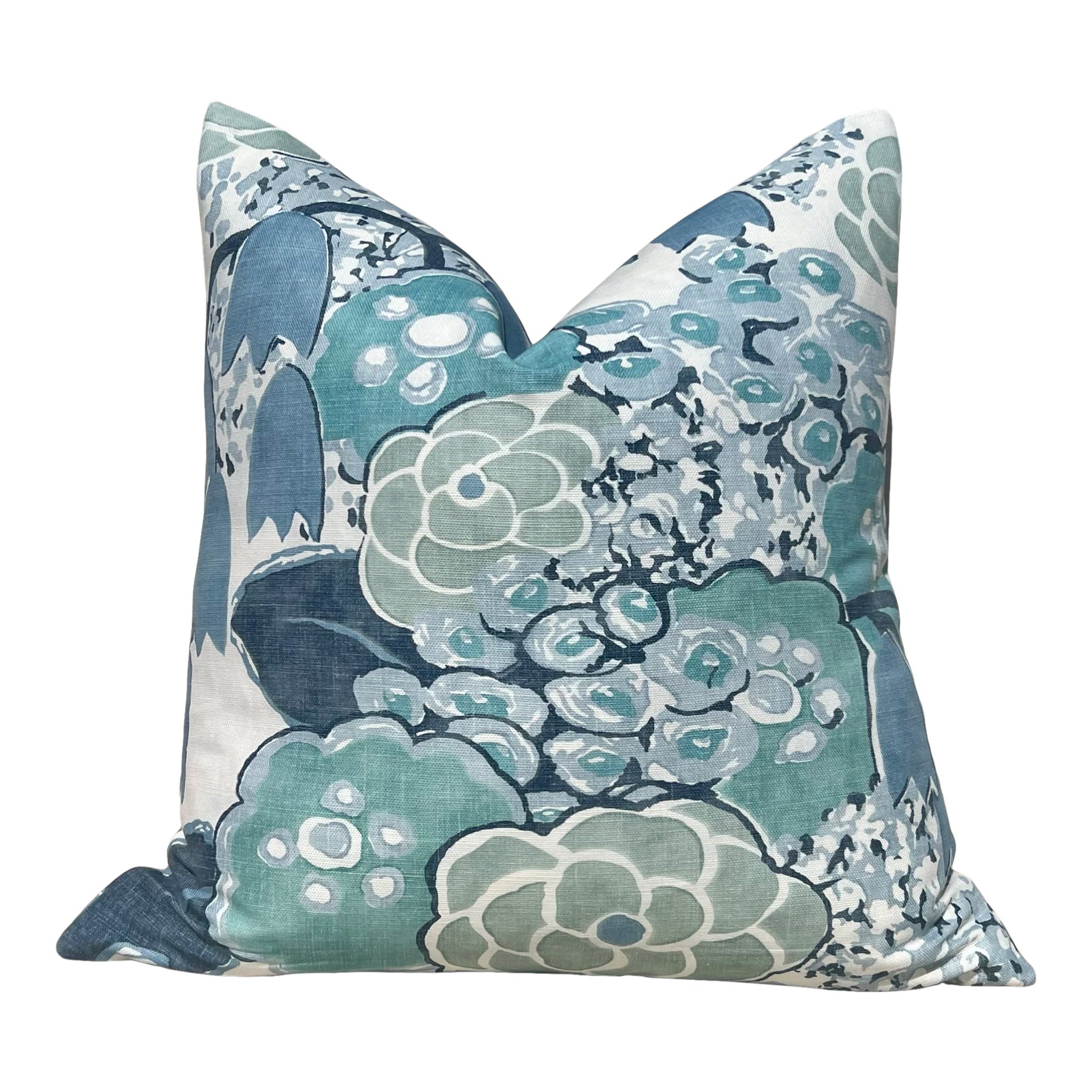 Thibaut Laura Pillow Cover in Blue and Teal.
