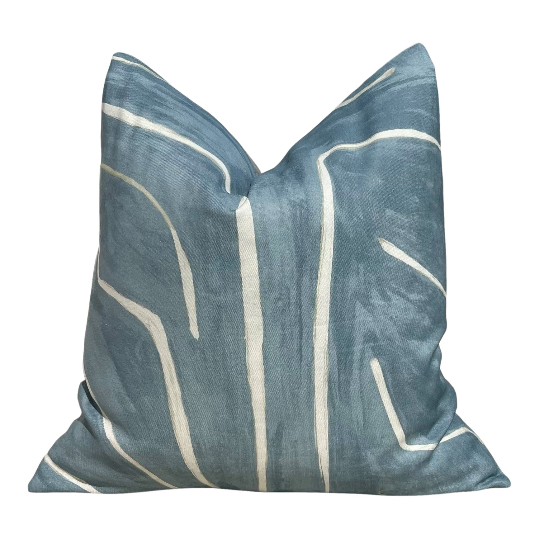 Geomteric Pillow in Deep Sky – Luxury Designer Pillows
