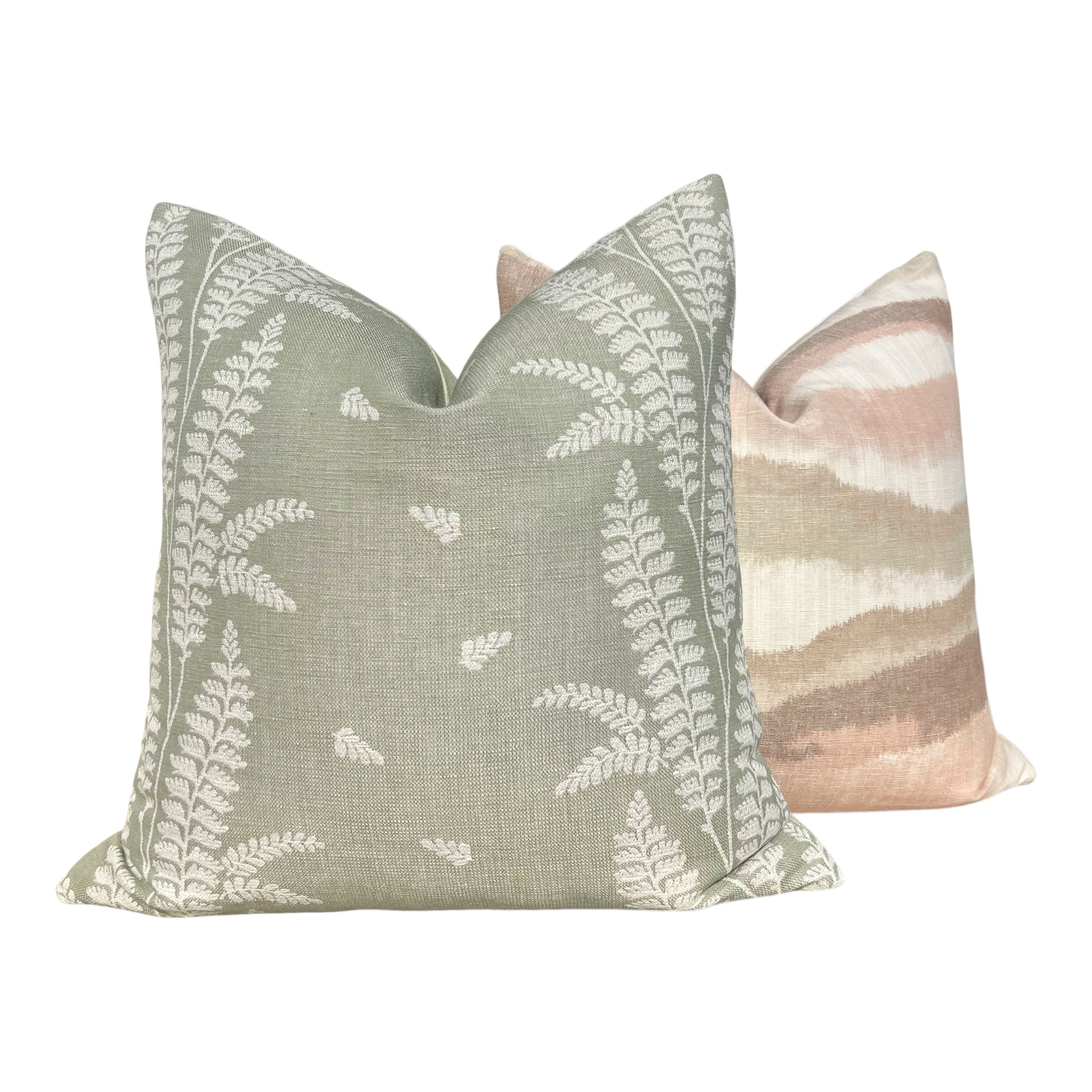 Thibaut Ensbury Fern Woven Pillow - Sage Green