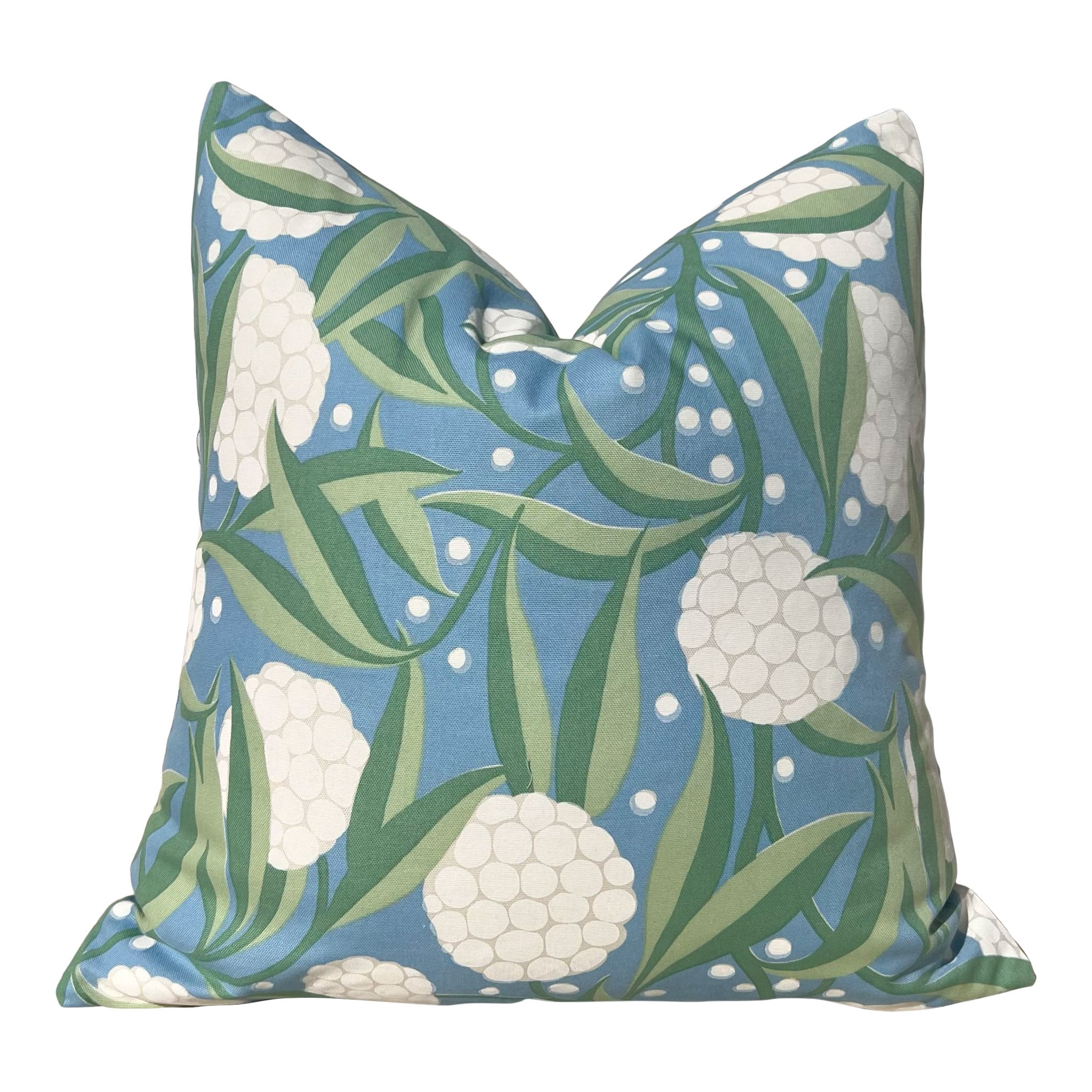 Schumacher Rubus Pillow in Blue and Green