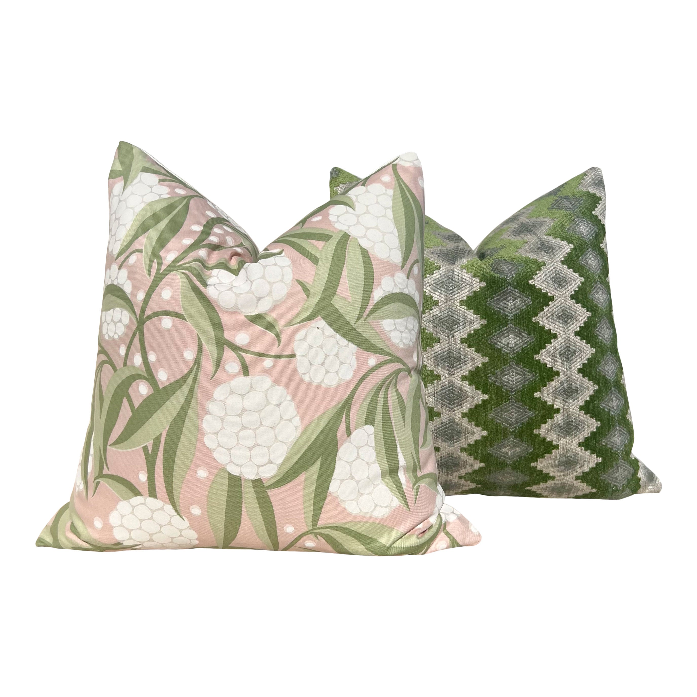 William Yeoward Diamond Weave Perzina Pillow- Grass