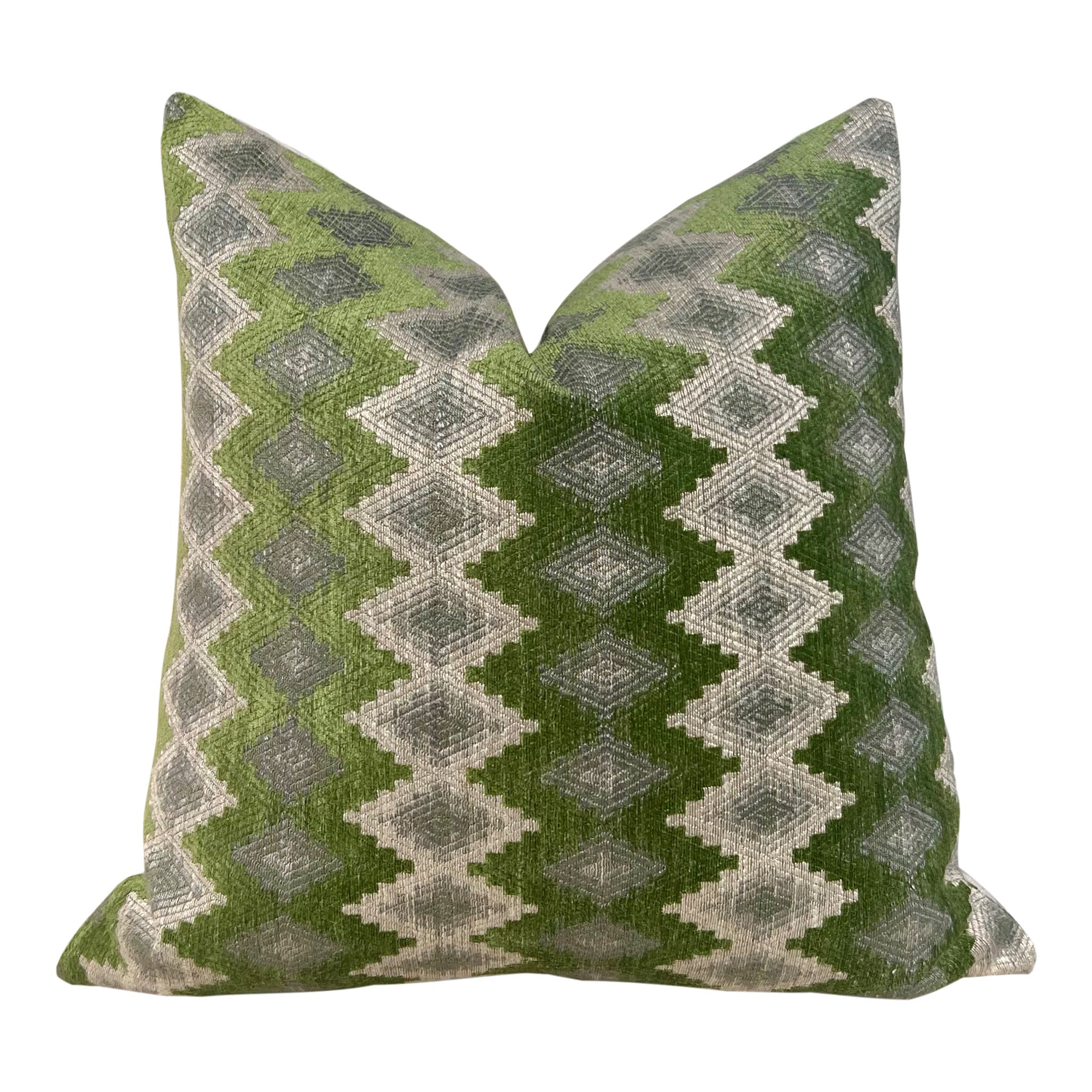 William Yeoward Diamond Weave Perzina Pillow- Grass