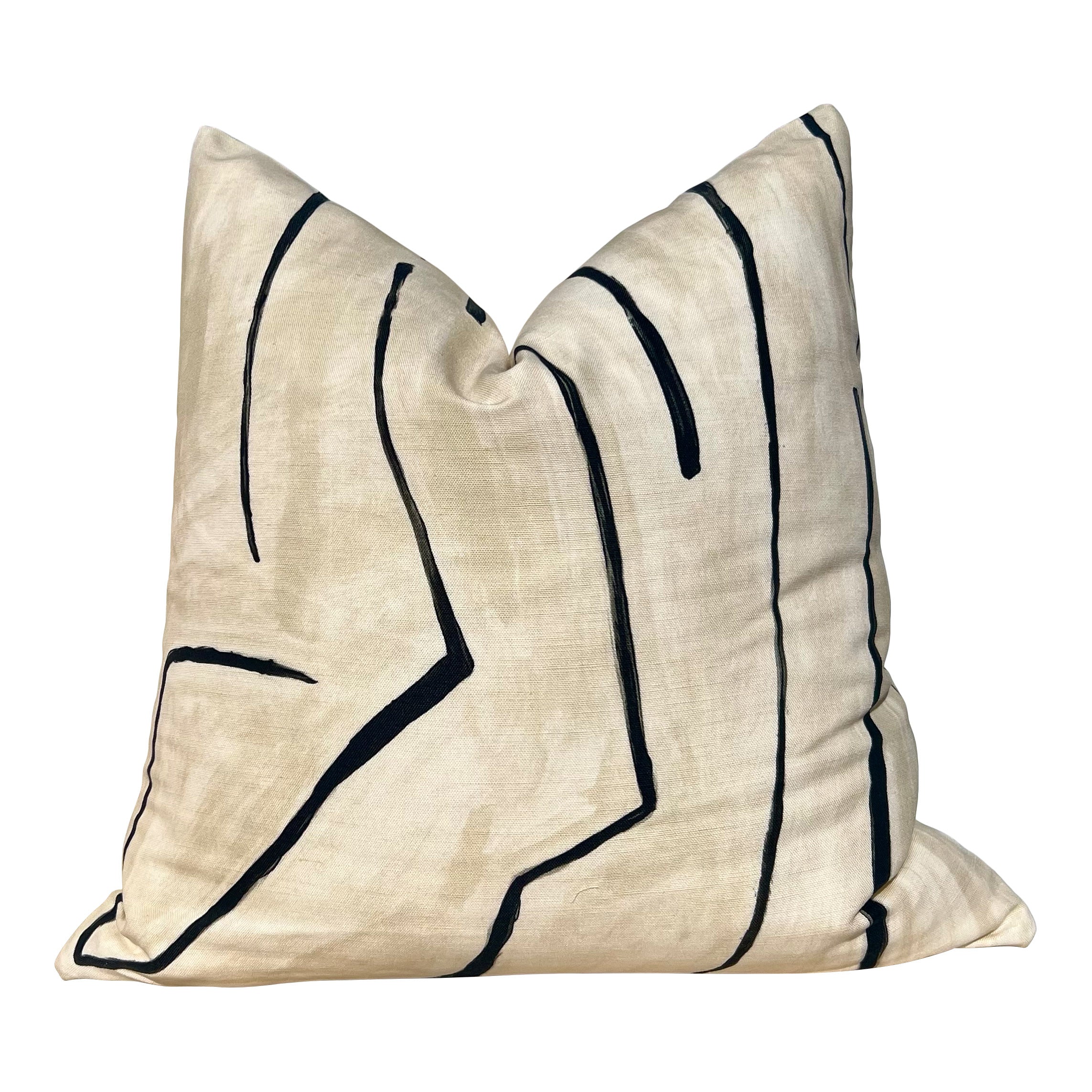 Kelly Wearstler Graffito Pillow  - Linen Onyx